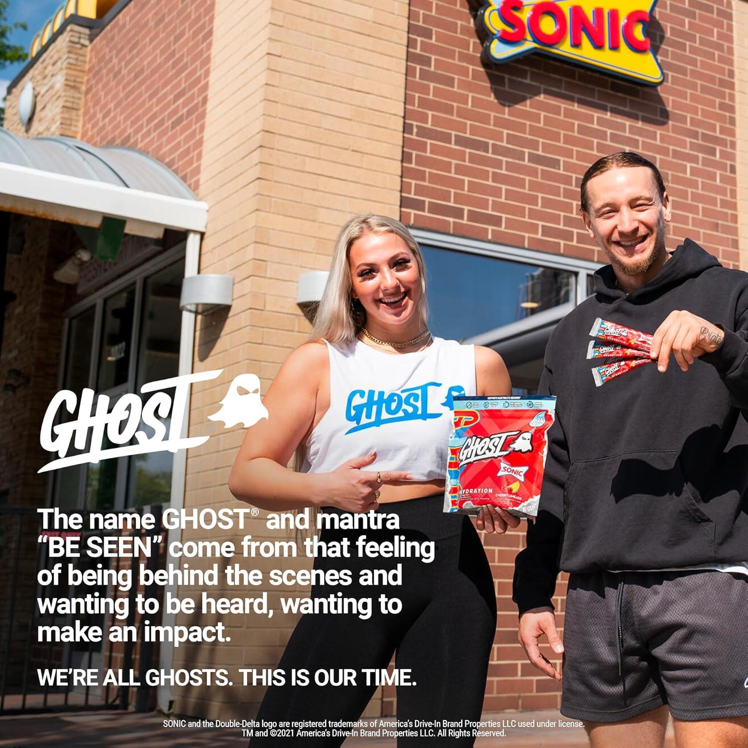 GHOST Hidratación Cereza Lima Sonic 24 Palitos Electrolitos