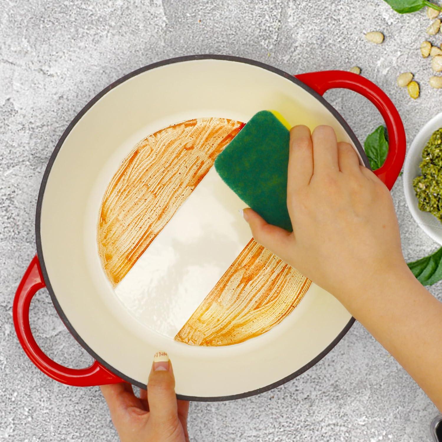 Horno de Pan LEADKooKers 5QT Hierro Fundido Esmaltado Rojo