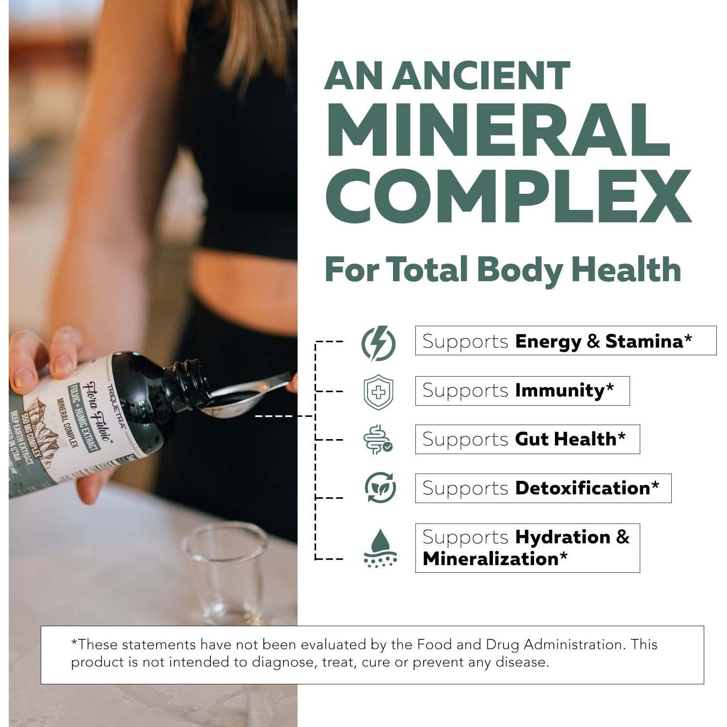 Flora Fulvic 550 mg - Ácido Fulvico y Húmico - 240 ml