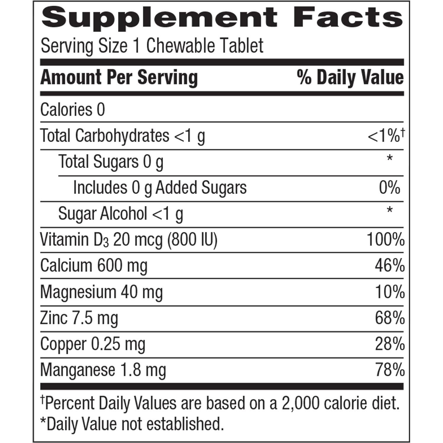 Caltrate Chewables 600+D3 Suplemento Calcio 155 Tabletas