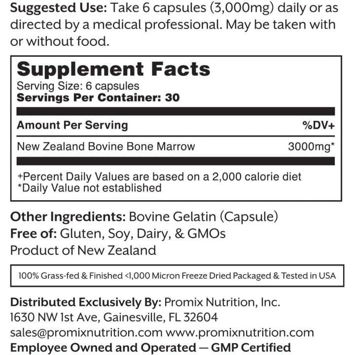 Suplemento de Médula Ósea ProMix Nutrition - 180 Cápsulas