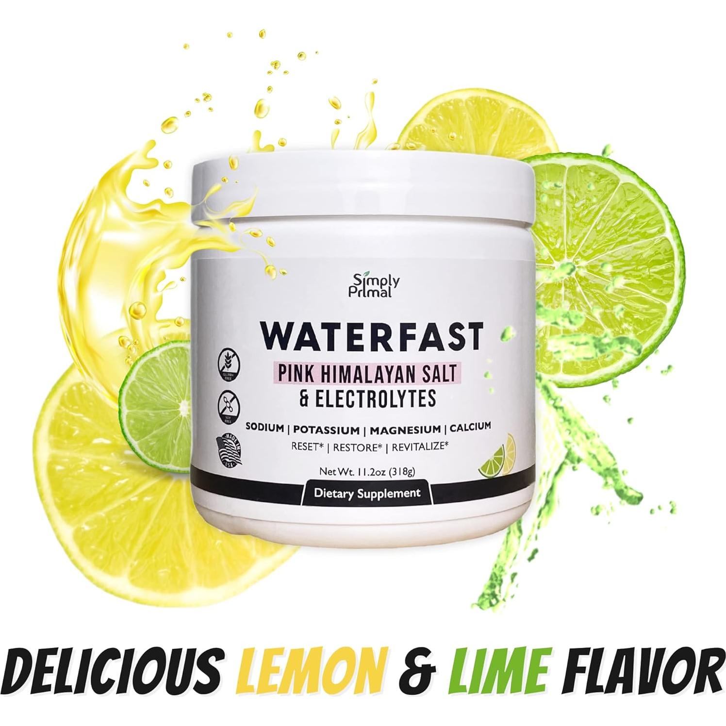 Polvo de Electrolitos Keto Waterfast - Limón Lima 320g