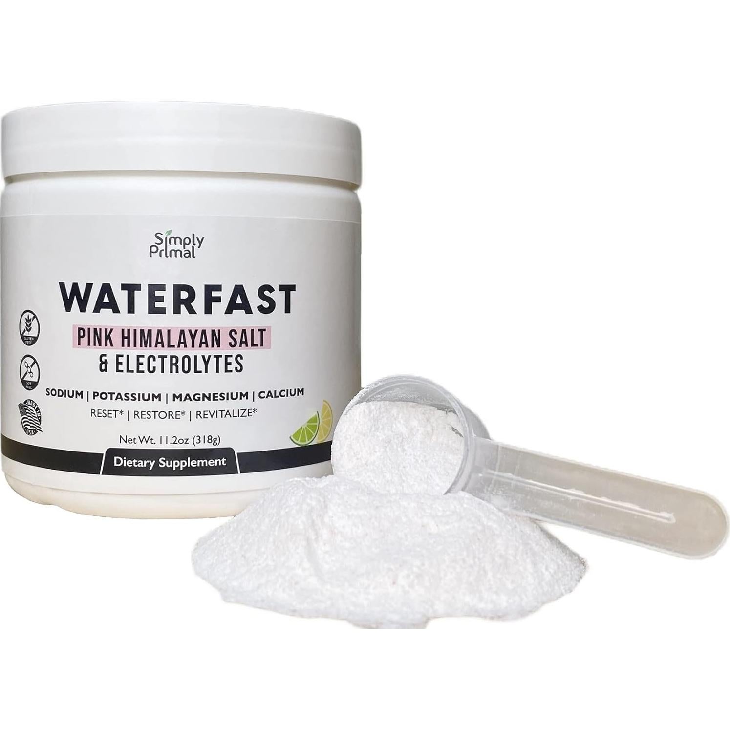 Polvo de Electrolitos Keto Waterfast - Limón Lima 320g