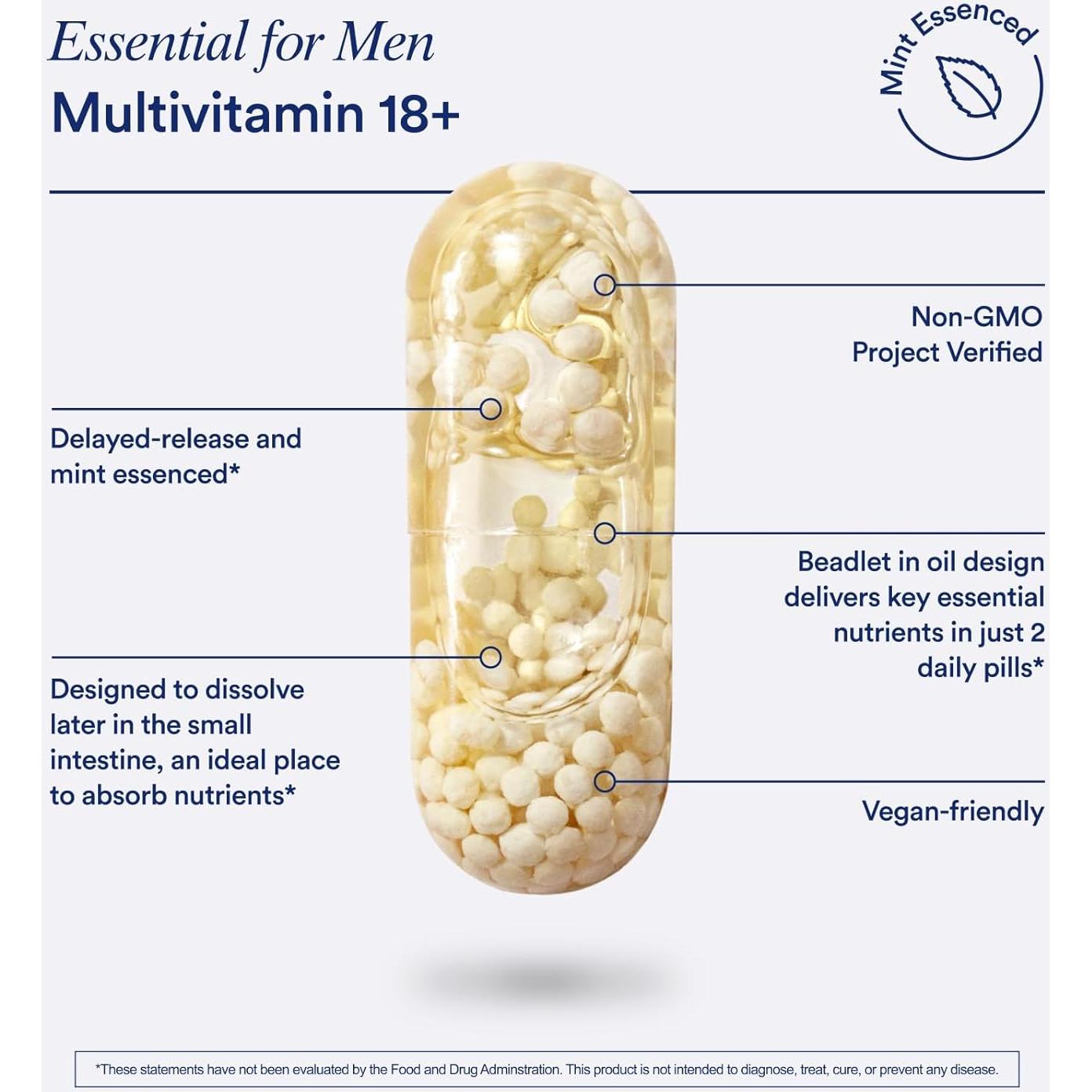 Multivitamina Ritual para Hombres 18+ con Zinc y Omega-3