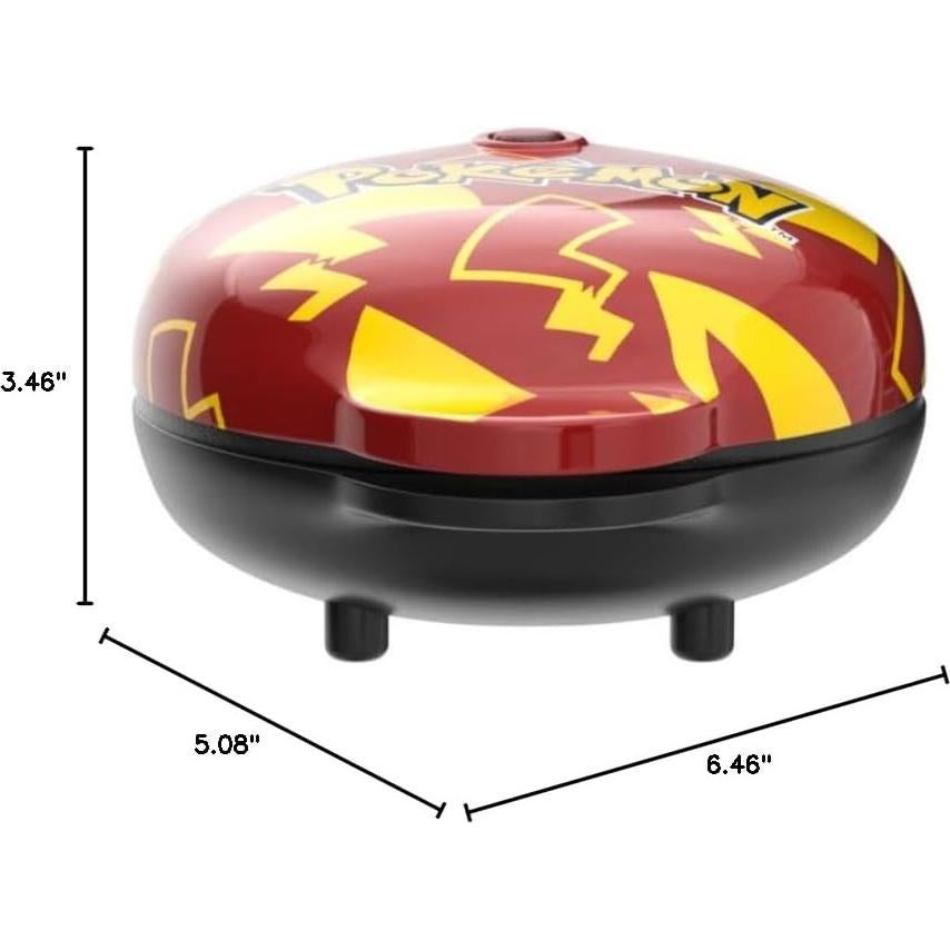 Mini Waffle Maker Pikachu Uncanny Brands - 650W Antiadherente