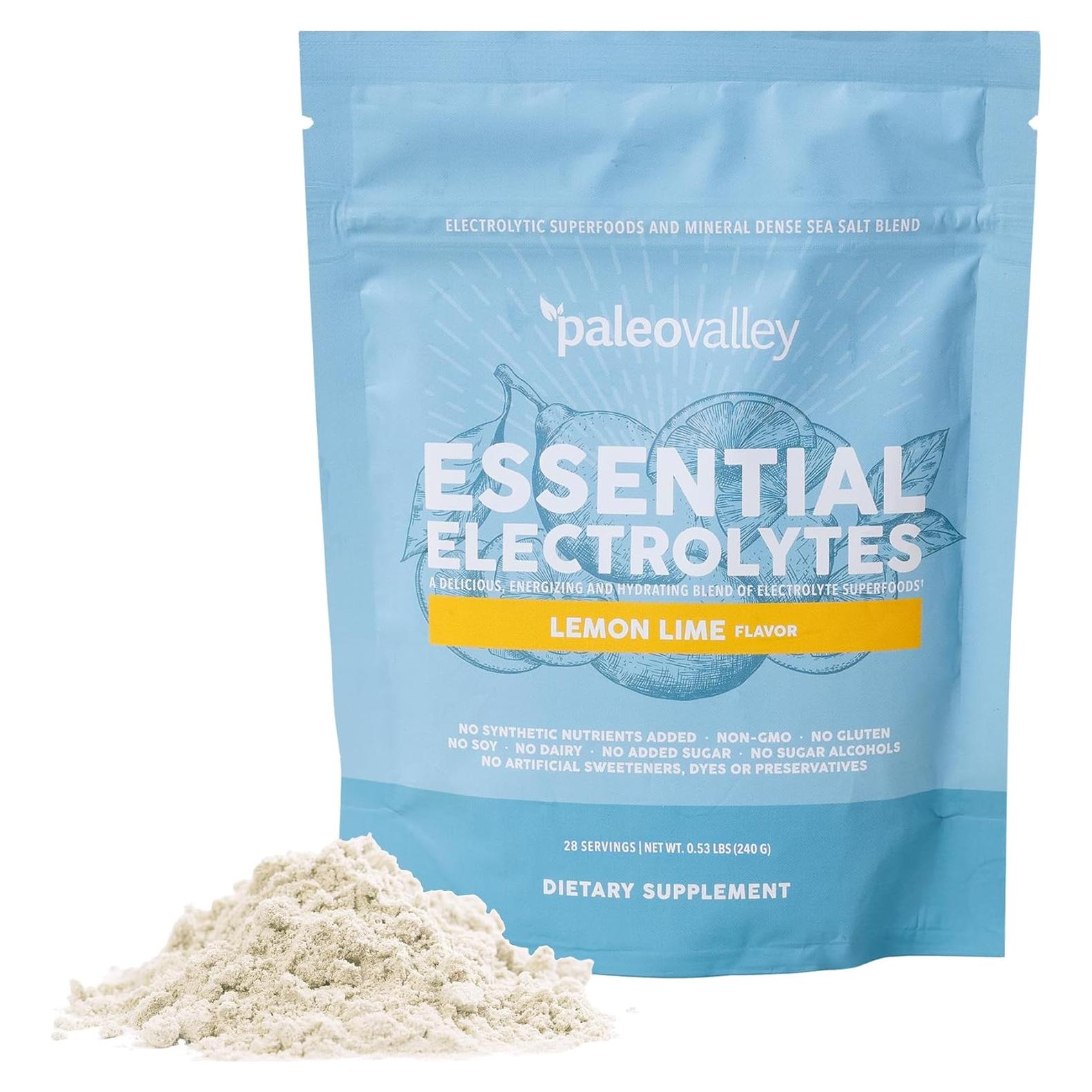 Paleovalley Electrolitos en Polvo Limón Lima 28 Porciones