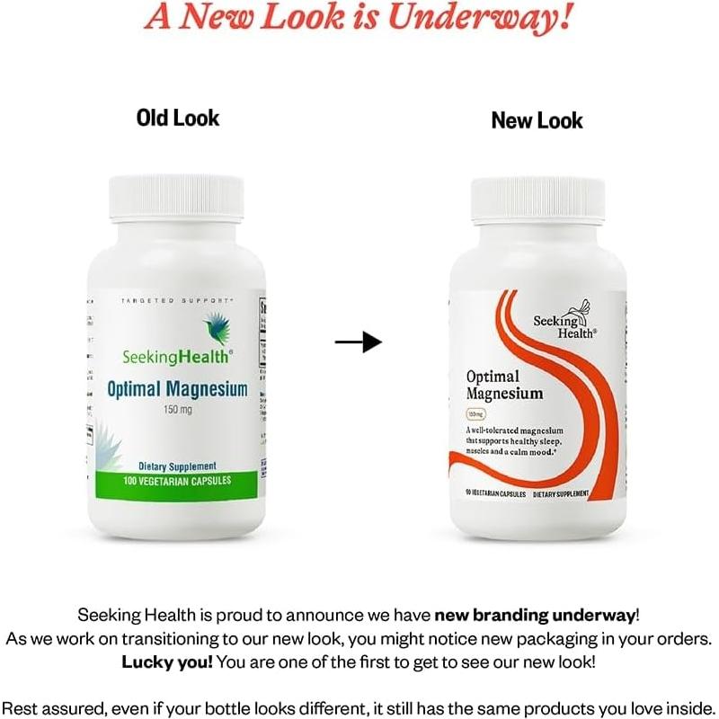 Suplemento de Magnesio Óptimo Seeking Health 150 mg 90 Cápsulas
