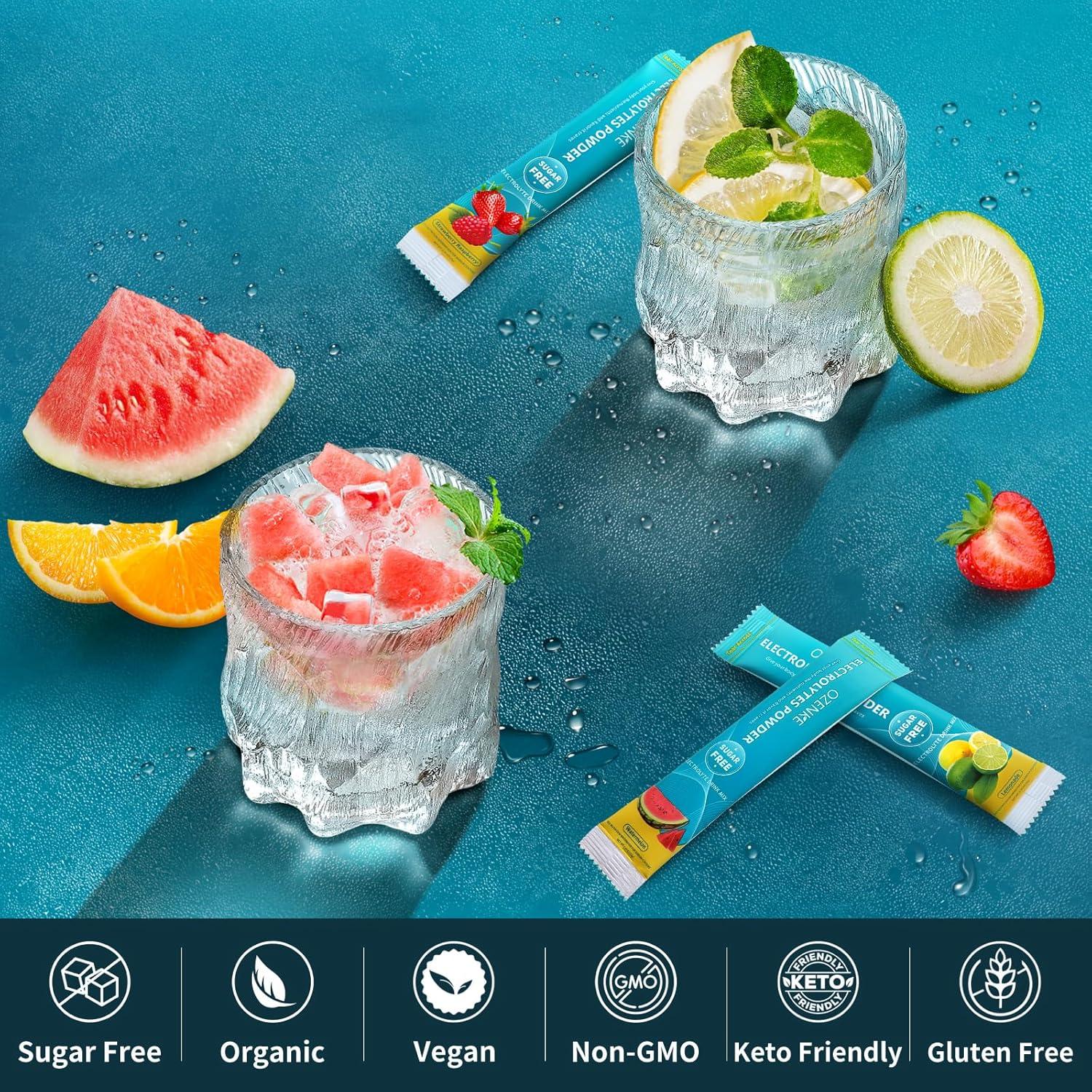 Paquete de Polvo de Electrolitos OZENKE 30 Porciones Sin Azúcar