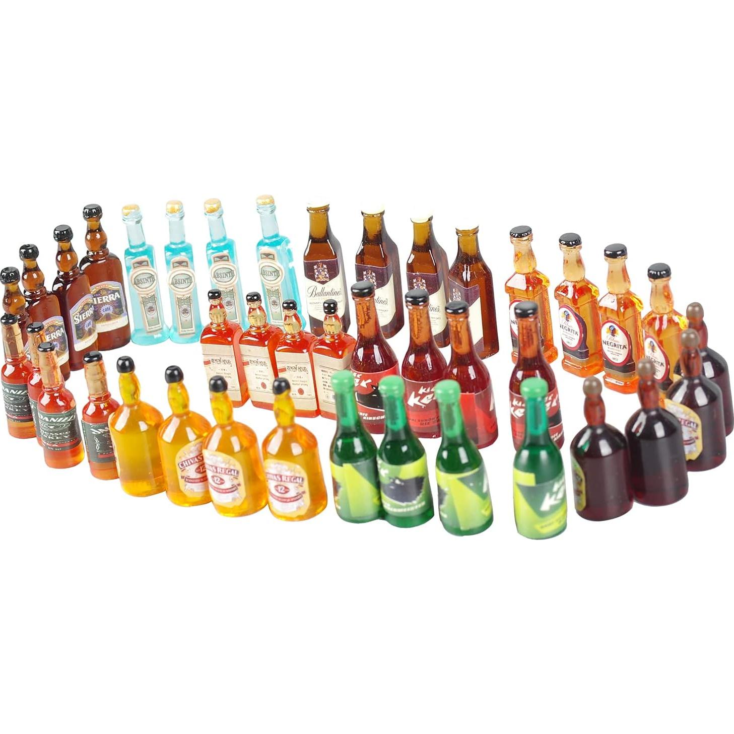 40 Mini Botellas de Cerveza Falsas LIJIAN'S SHOP Decoración