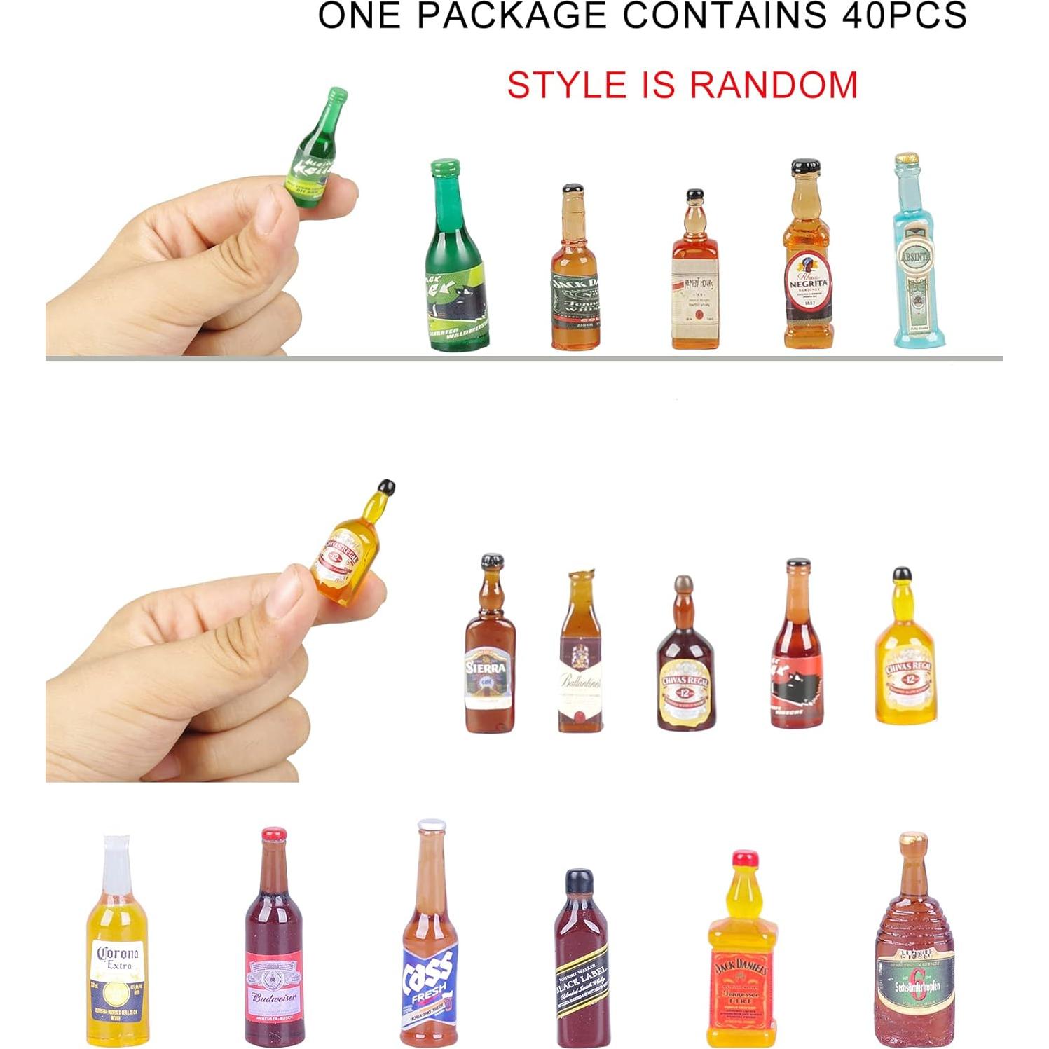 40 Mini Botellas de Cerveza Falsas LIJIAN'S SHOP Decoración