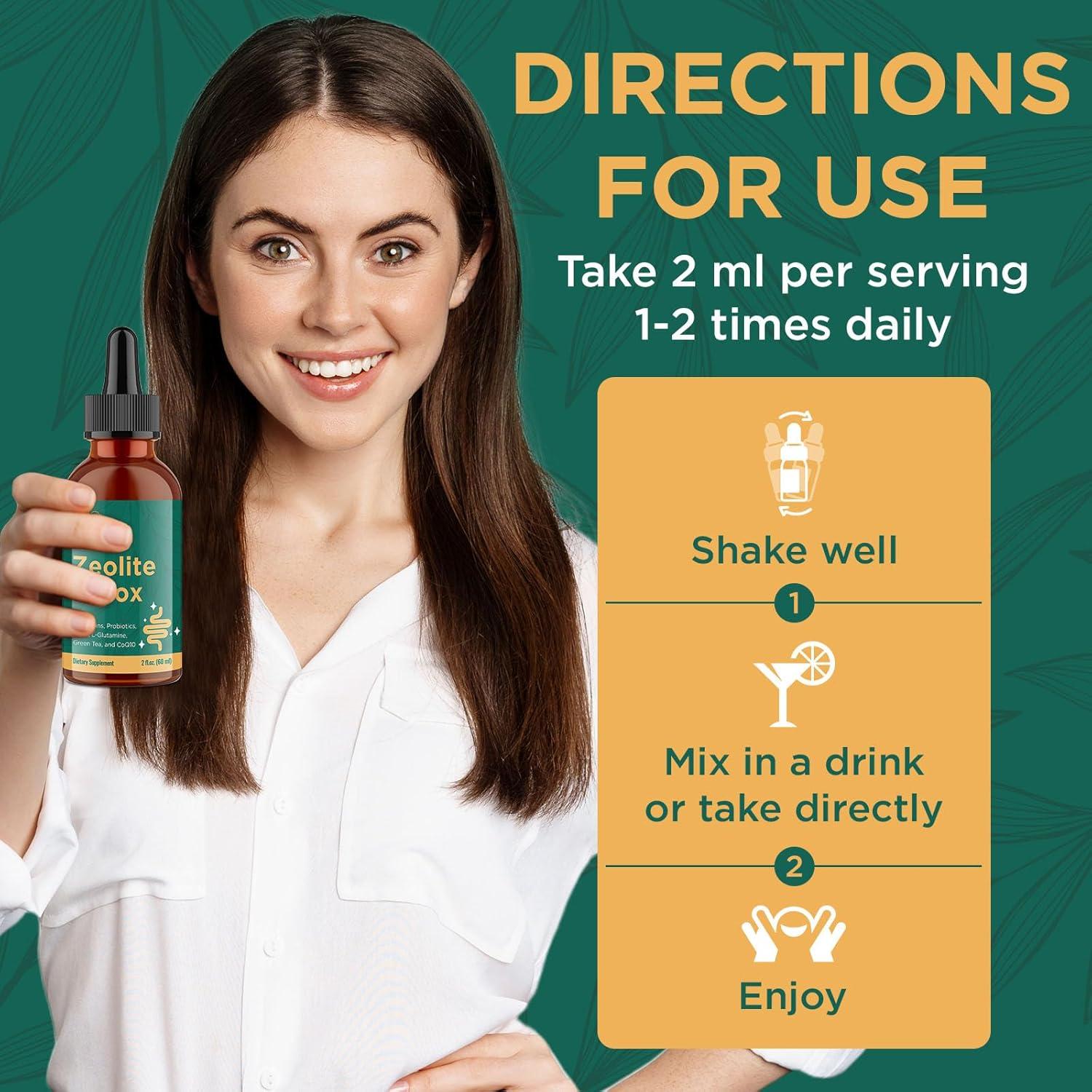 Gotas de Zeolita Glorithiventa 2x120ml con Probioticos