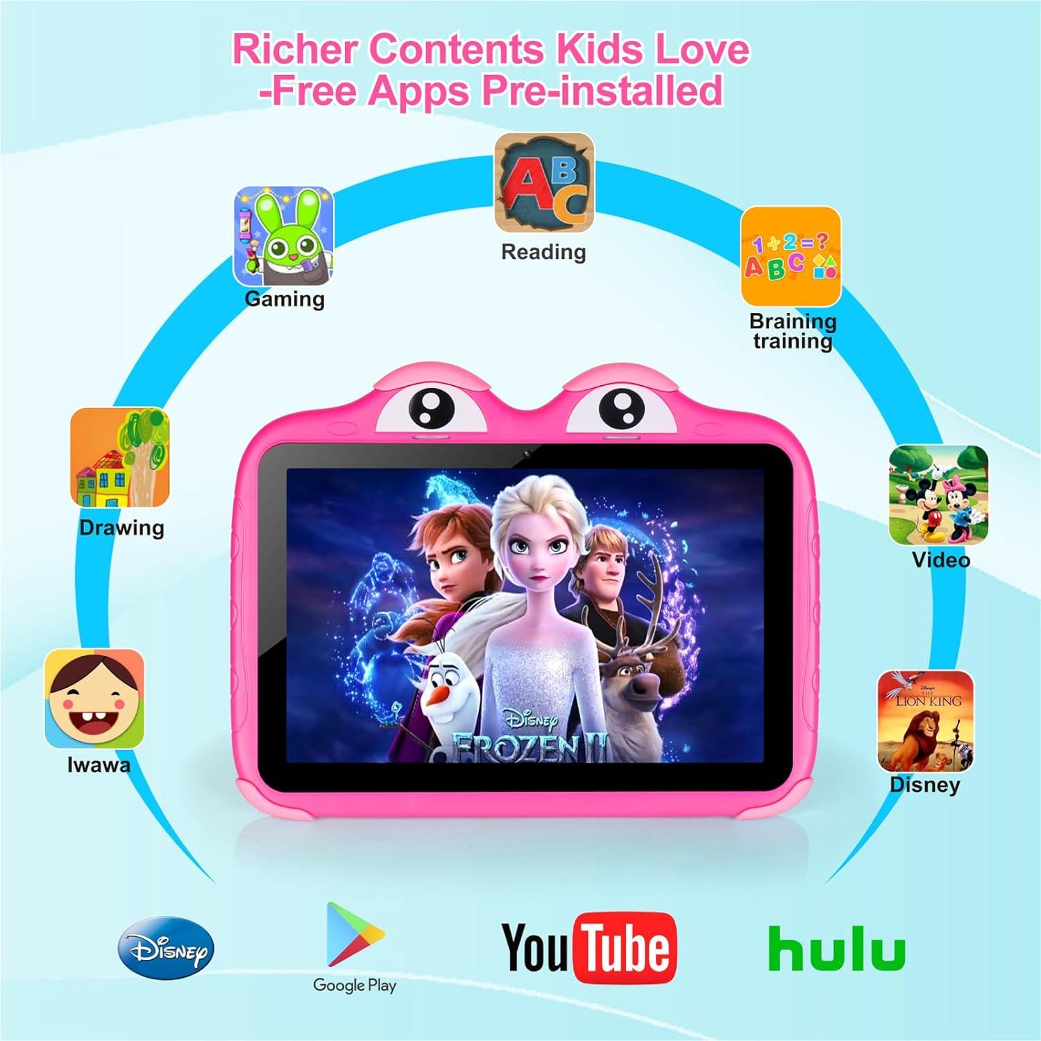 Tableta para Niños Trayoo F10 10.1" Android 11 64GB Rosa