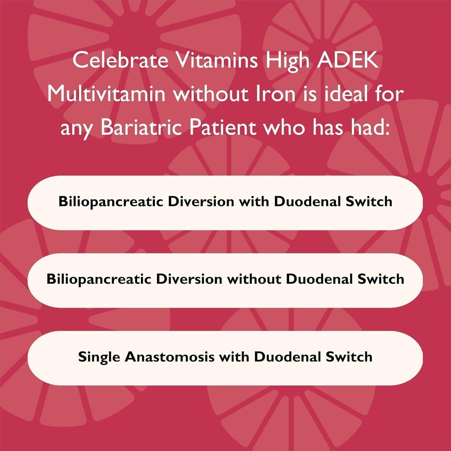 Celebrate Vitamins Multivitamínico ADEK Sin Hierro 60 Cápsulas