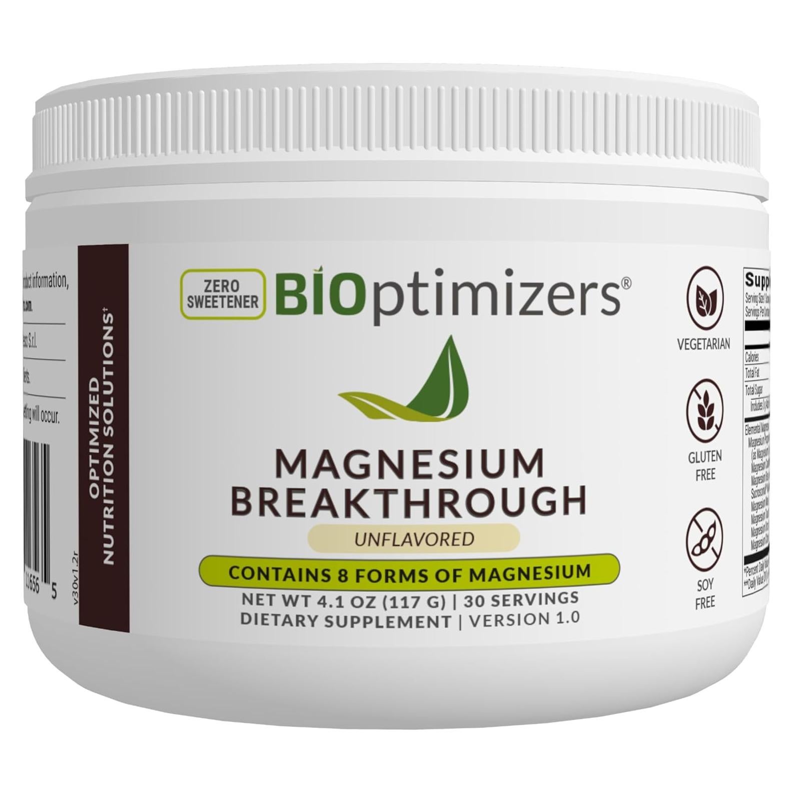 Suplemento de Magnesio BIOptimizers 8 Formas 180 g