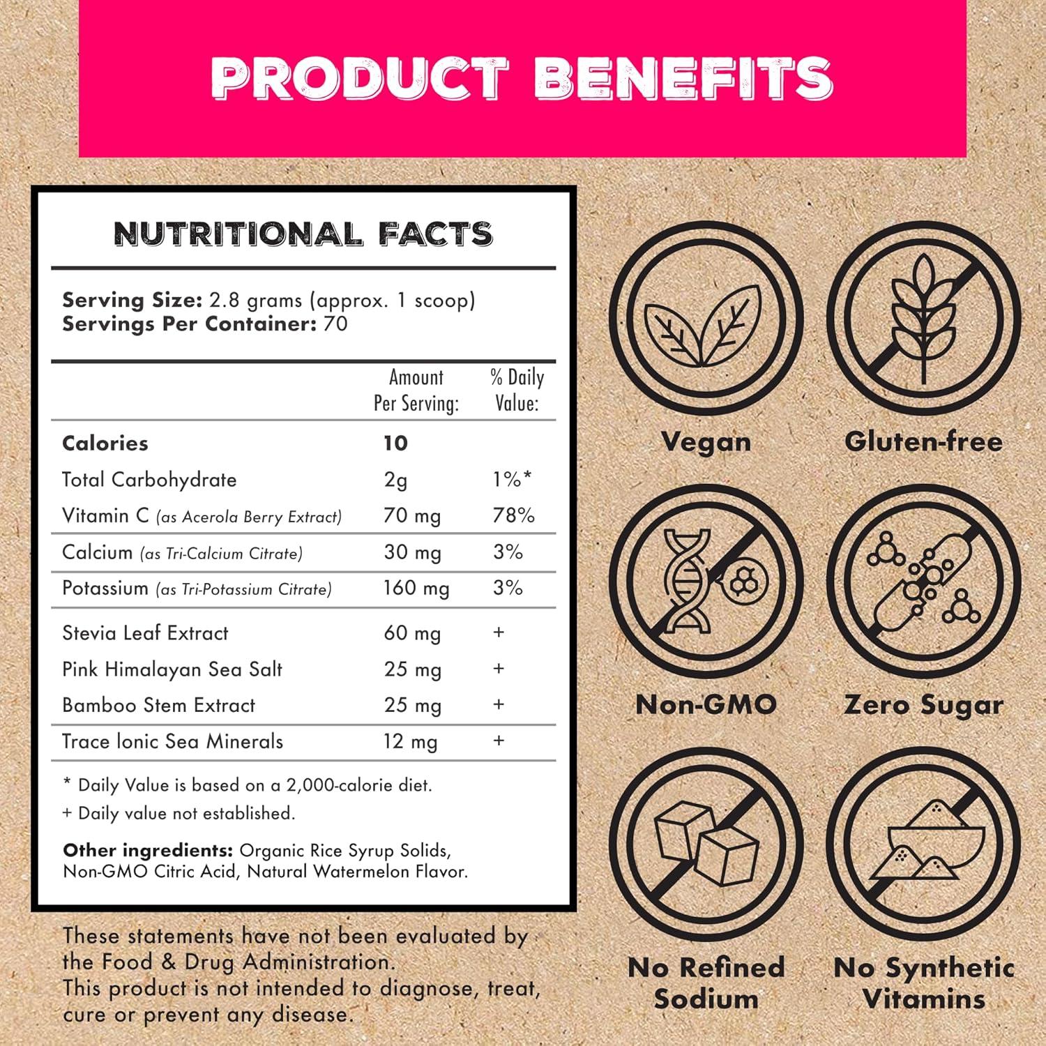 Suplemento de Electrolitos Superieur Sandía 70 Porciones