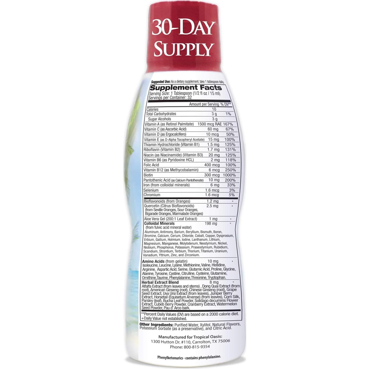 Multivitamina Líquida Tropical Oasis 473ml - 125 Nutrientes