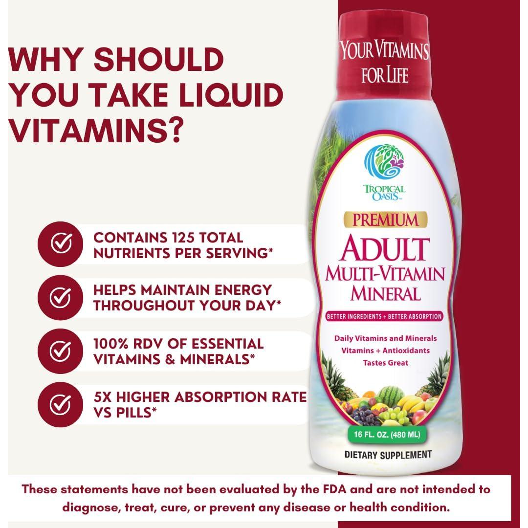 Multivitamina Líquida Tropical Oasis 473ml - 125 Nutrientes