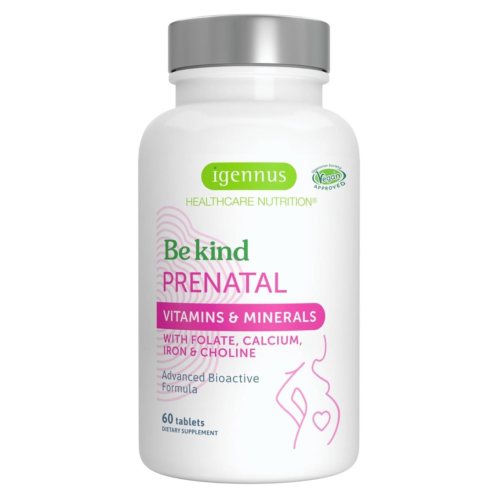 Multivitamínico Prenatal Igennus 60 Tabletas Veganas