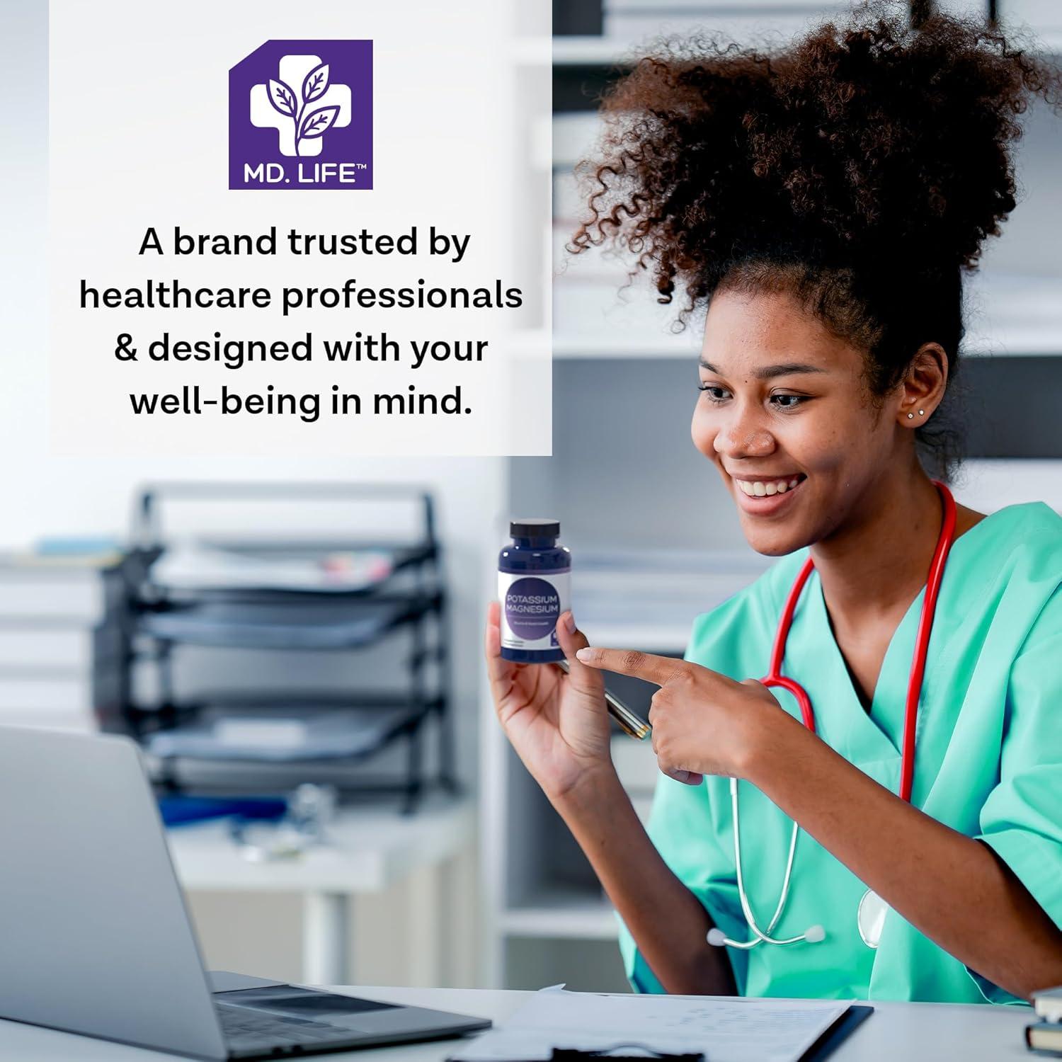 Suplemento de Magnesio y Potasio MD. Life - 90 Cápsulas