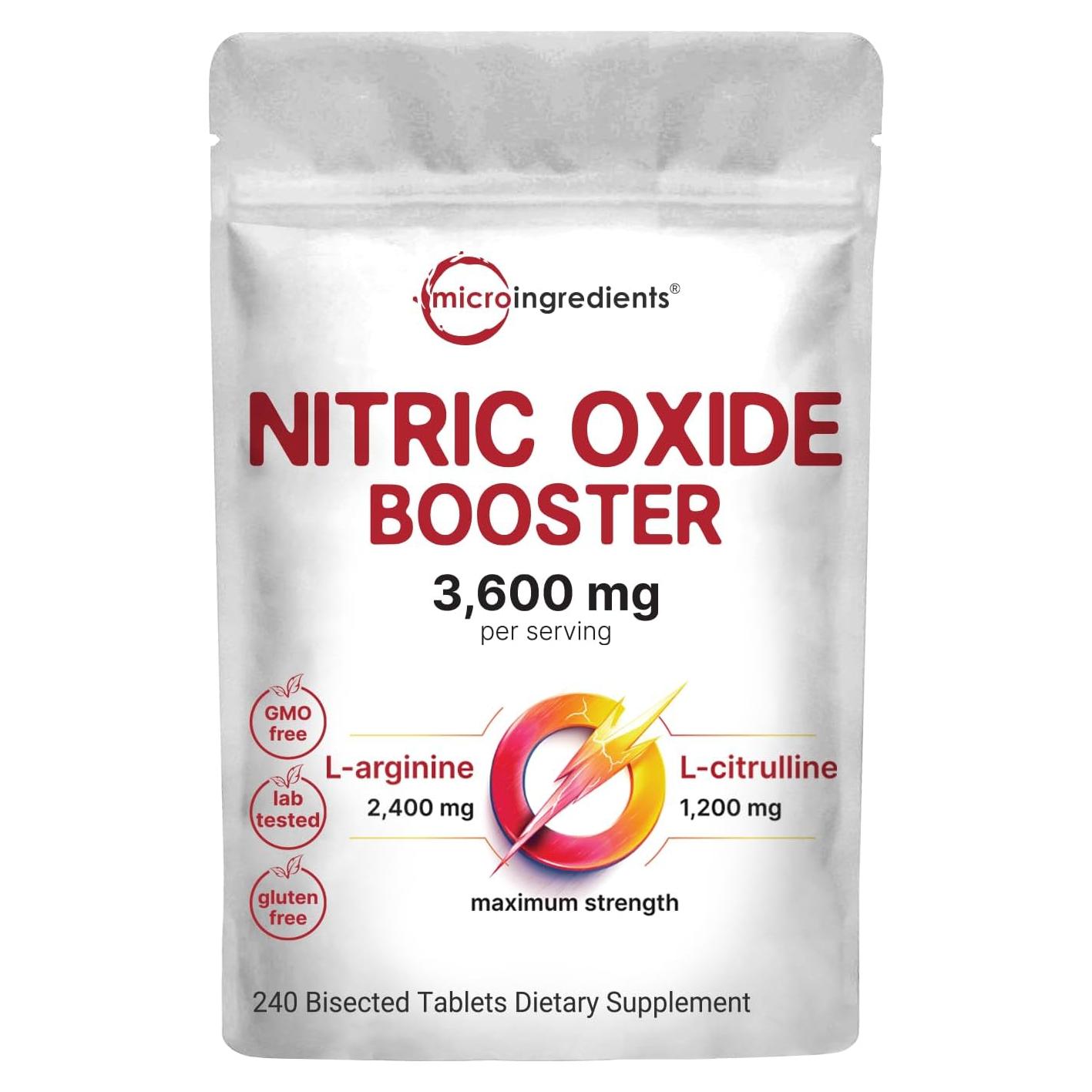 Acelerador Óxido Nítrico 3600mg Micro Ingredients 240 Tabletas