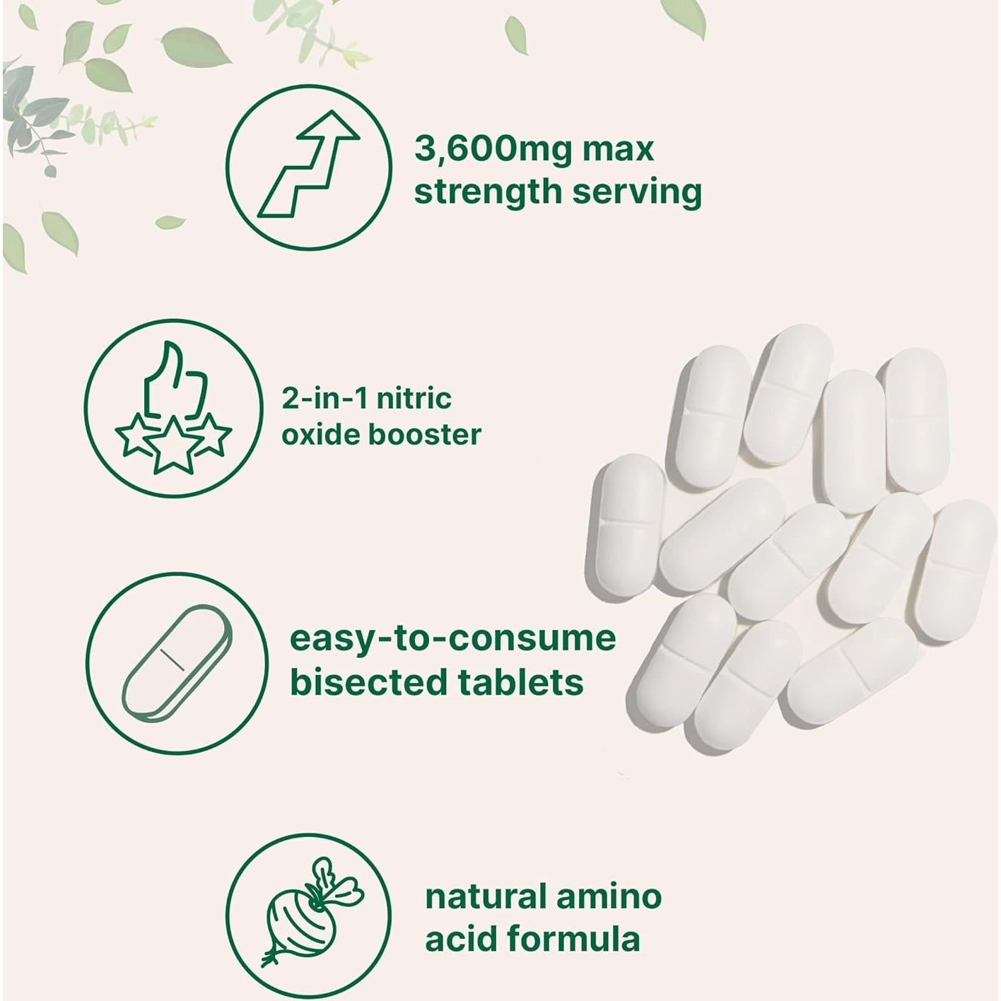 Acelerador Óxido Nítrico 3600mg Micro Ingredients 240 Tabletas