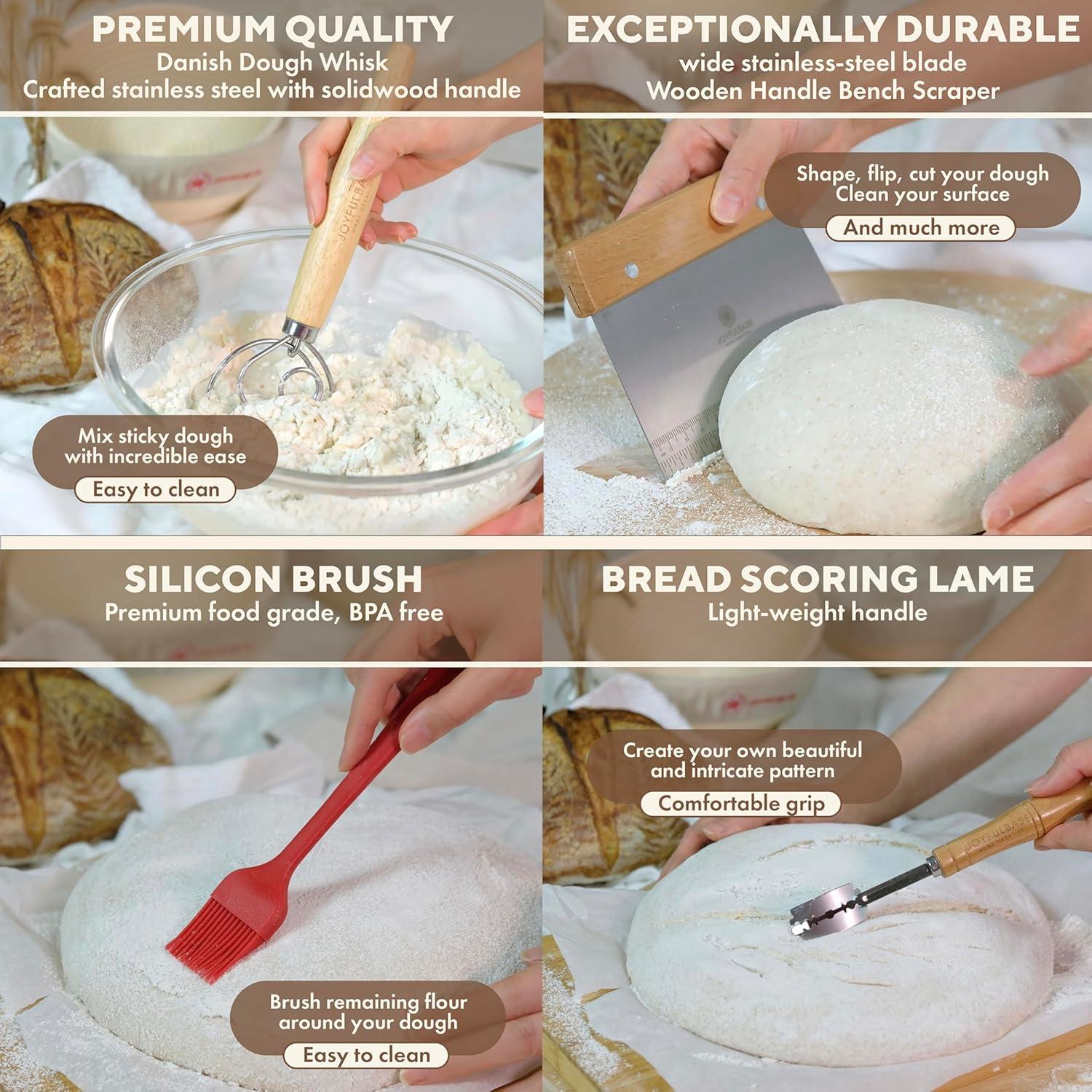 Set de 2 Cestas de Prueba de Pan Joyfulbase 22.86 cm