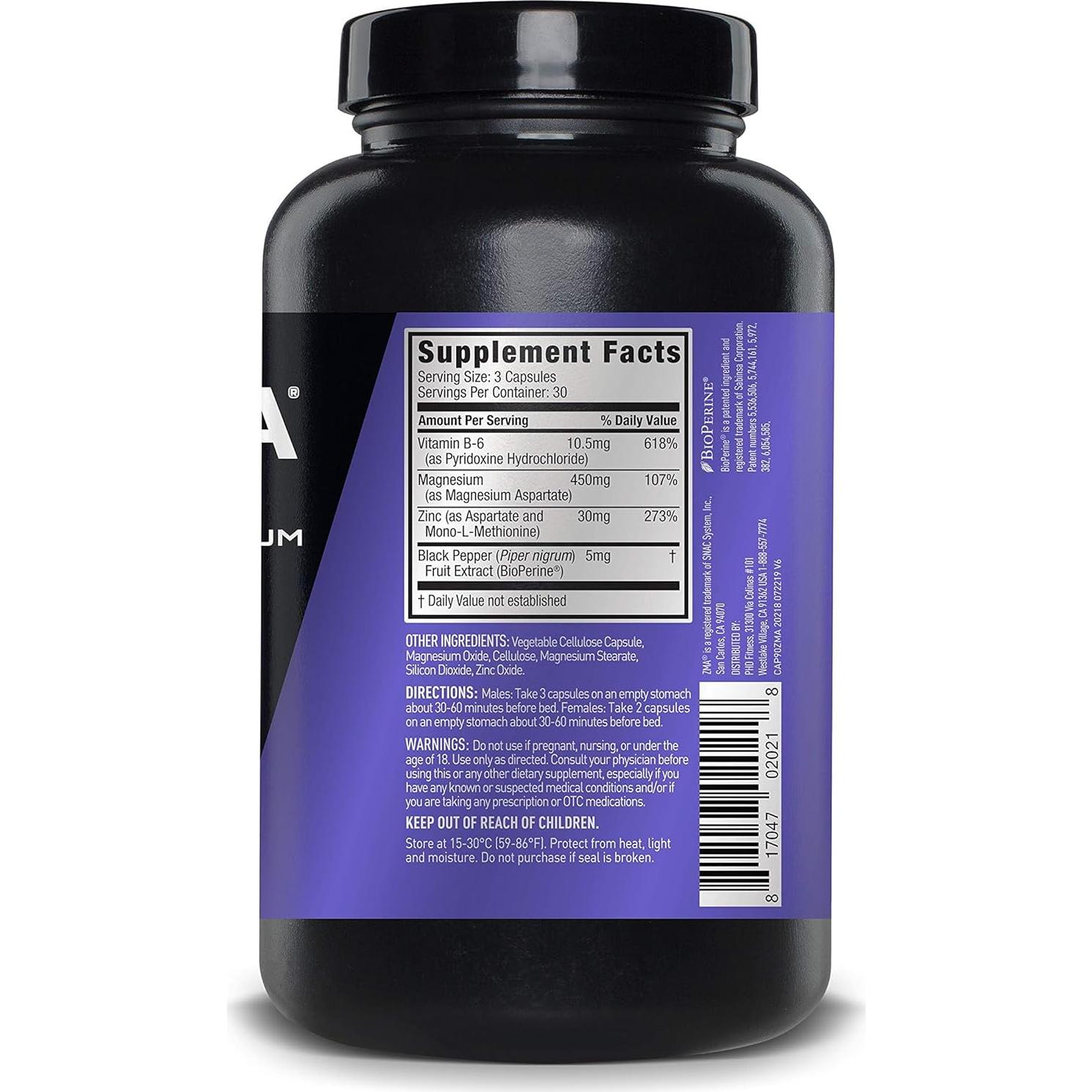 ZMA JYM Suplemento de Zinc y Magnesio 90 Cápsulas Vegetarianas