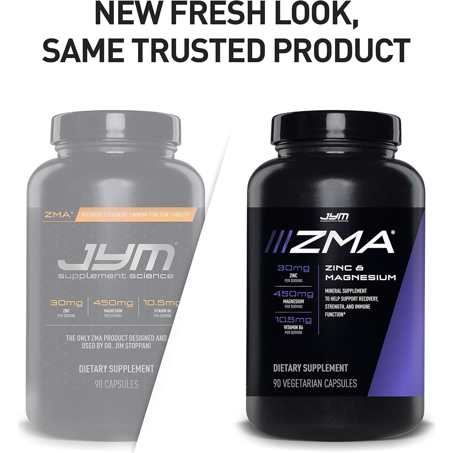 ZMA JYM Suplemento de Zinc y Magnesio 90 Cápsulas Vegetarianas