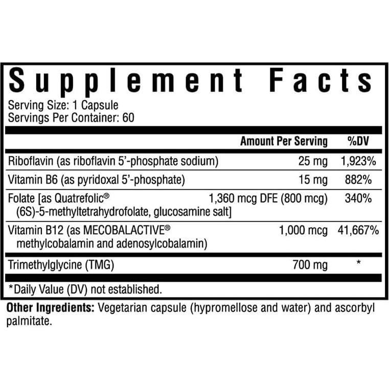 Nutrientes de Homocisteína Seeking Health 60 Cápsulas