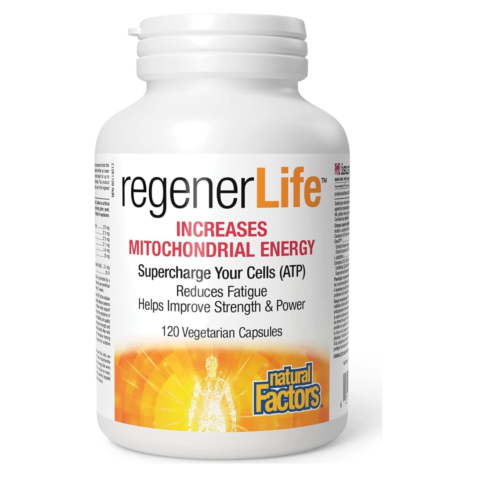 Suplemento RegenerLife Natural Factors 120 Cápsulas