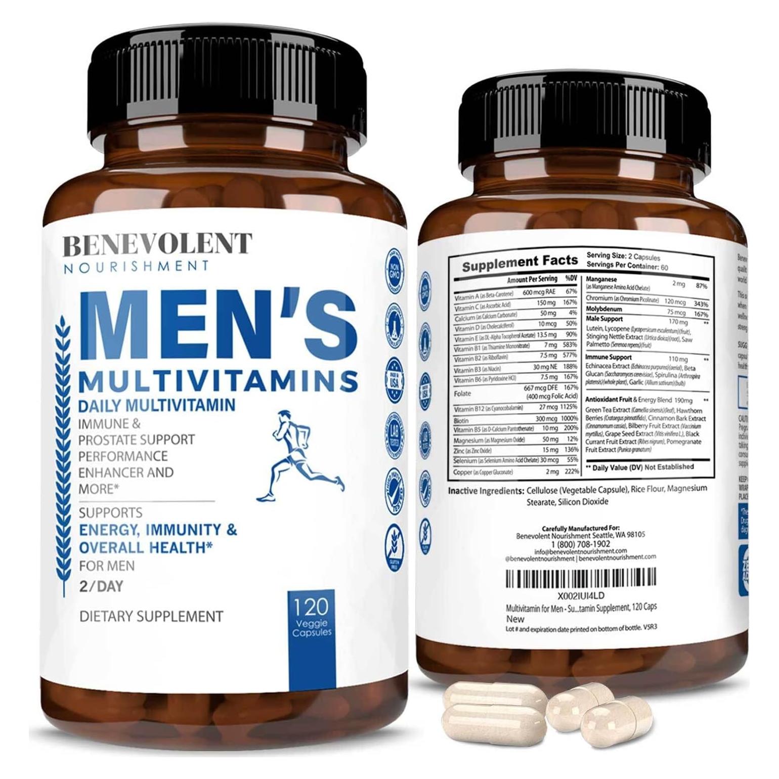 Multivitamina Benevolent Nourishment Hombres 120 Cápsulas