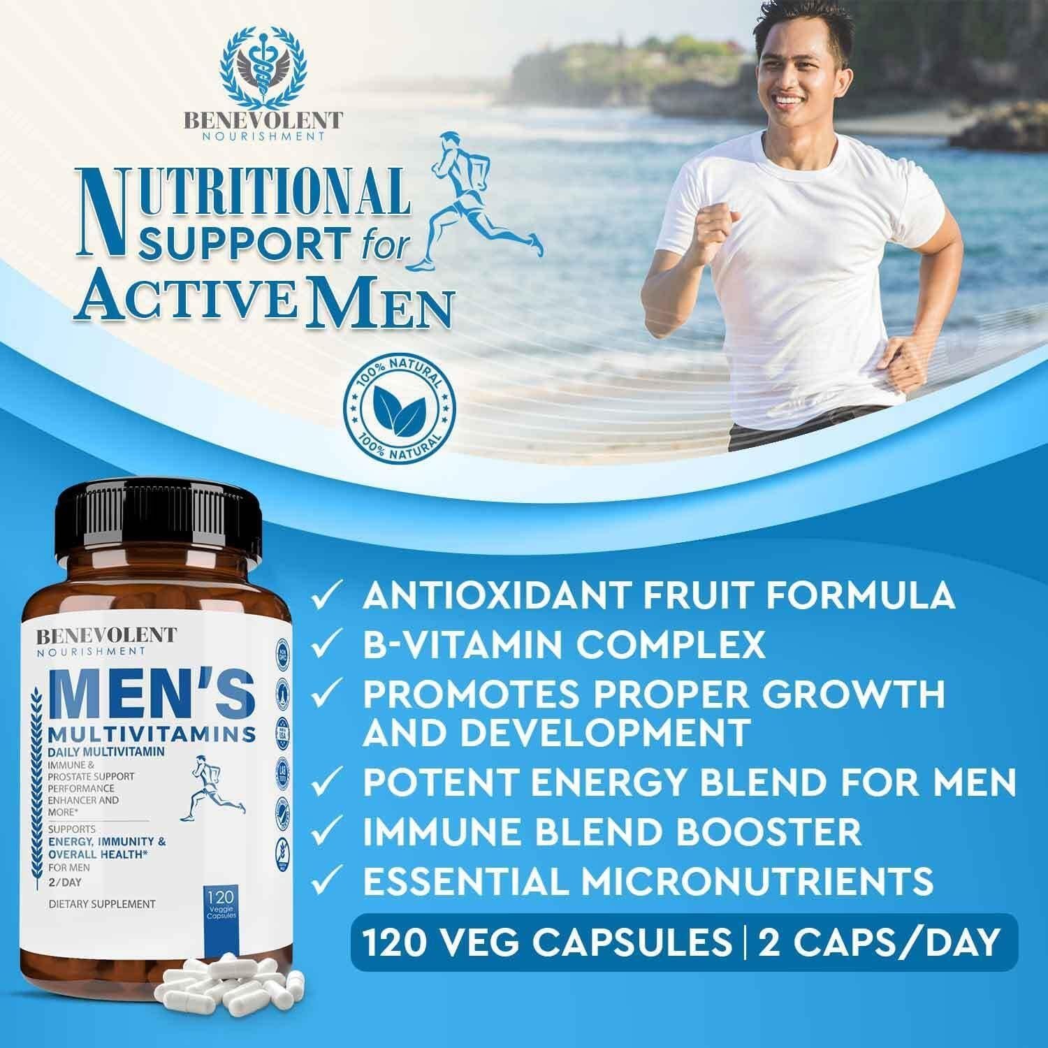 Multivitamina Benevolent Nourishment Hombres 120 Cápsulas
