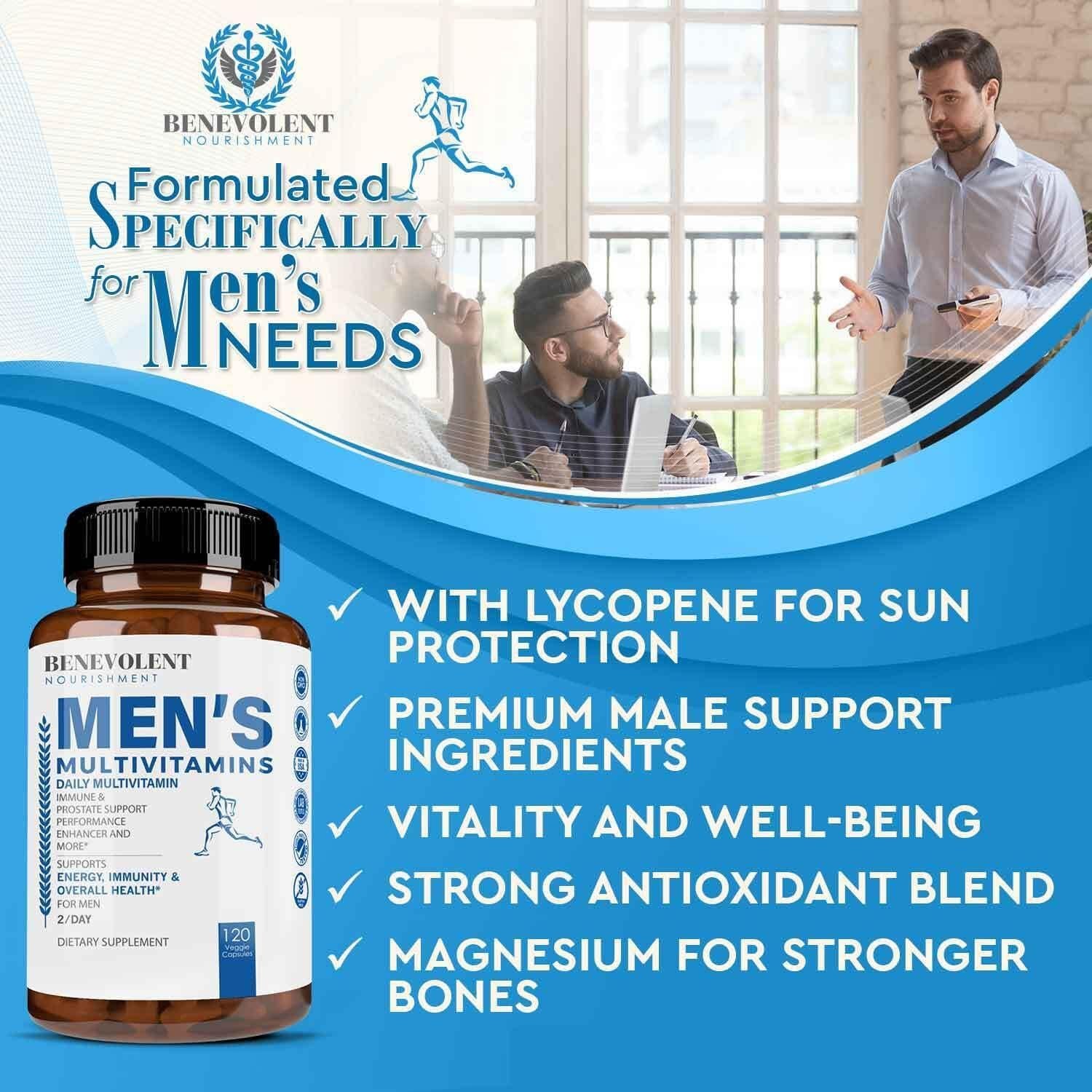 Multivitamina Benevolent Nourishment Hombres 120 Cápsulas