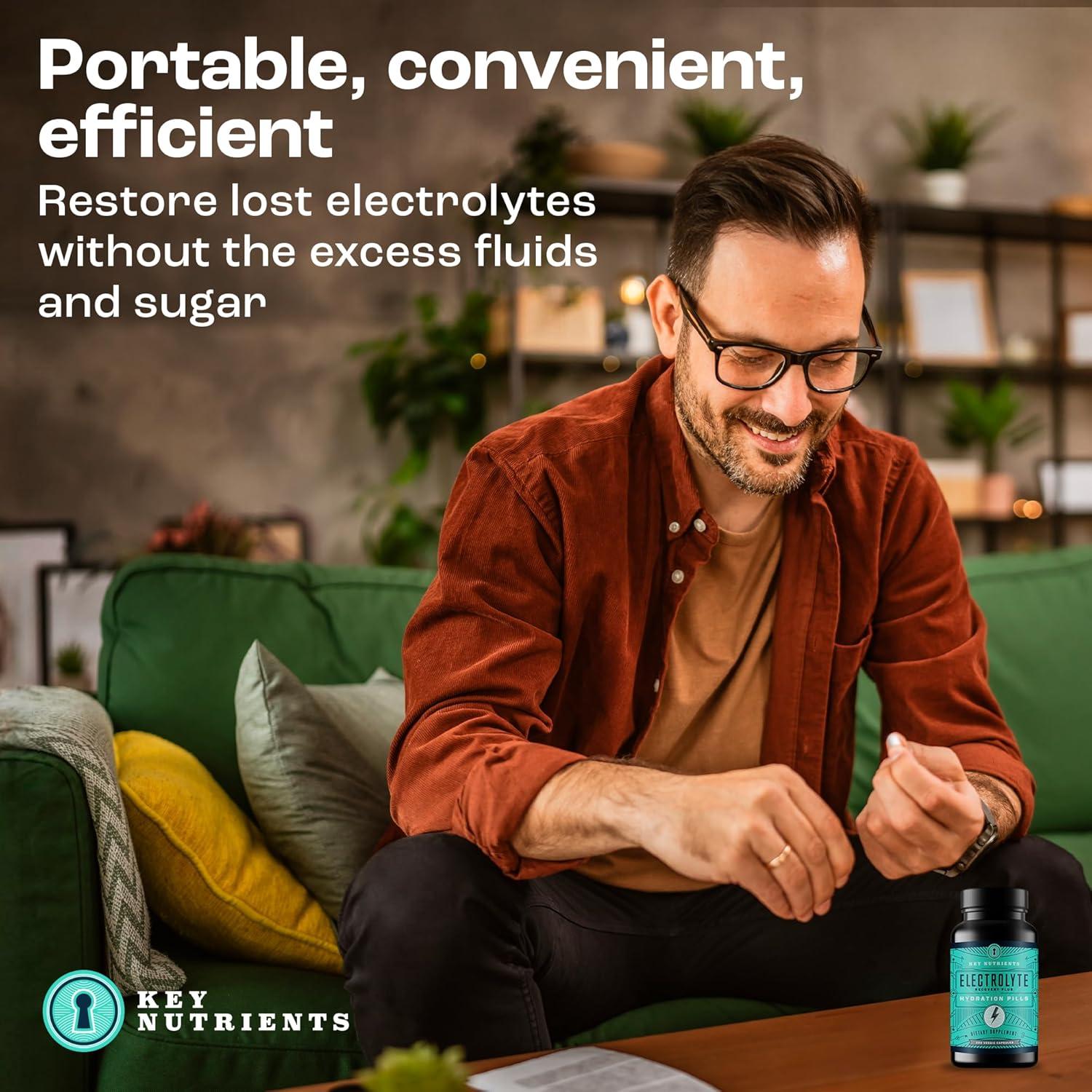 Tabletas de Electrolitos Key Nutrients 200 Cápsulas Sin Azúcar