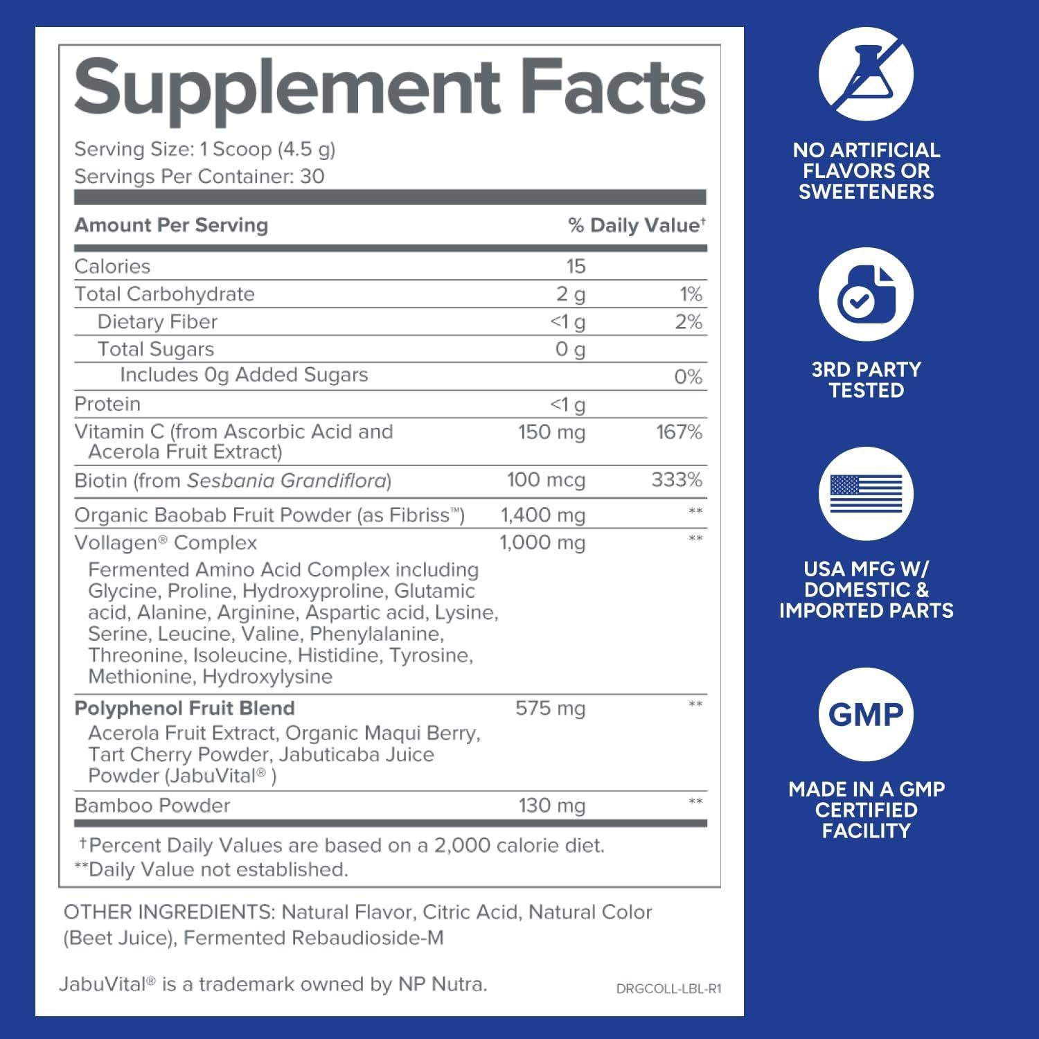 Suplemento en Polvo Gundry MD Phyto Collagen 30 Porciones