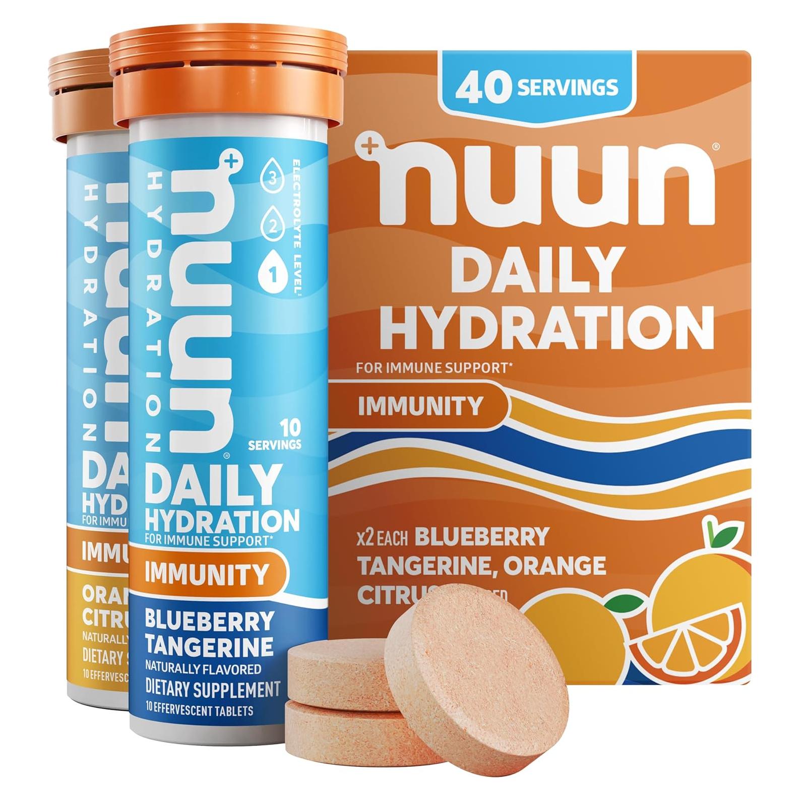 Tabletas de Electrolitos Nuun Immunity 40 Porciones Sabor Arándano