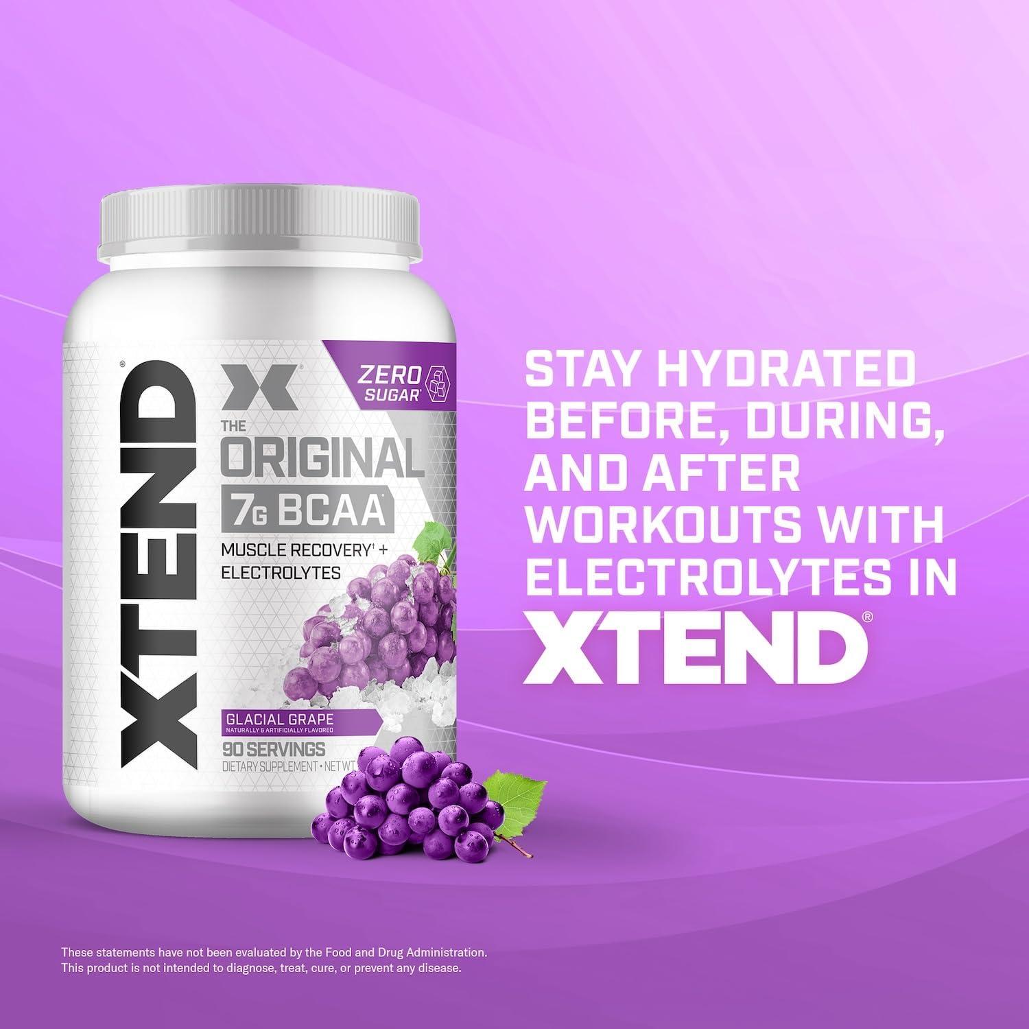 XTEND BCAA Polvo Original 90 Porciones Uva Sin Azúcar