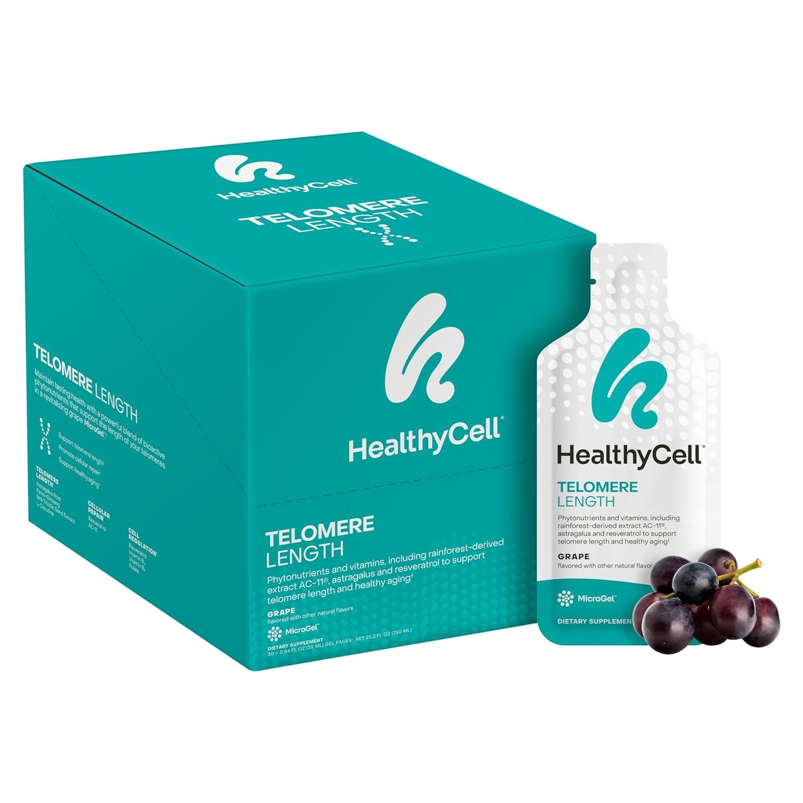 Suplemento Antienvejecimiento HealthyCell Telómeros 30 Gel
