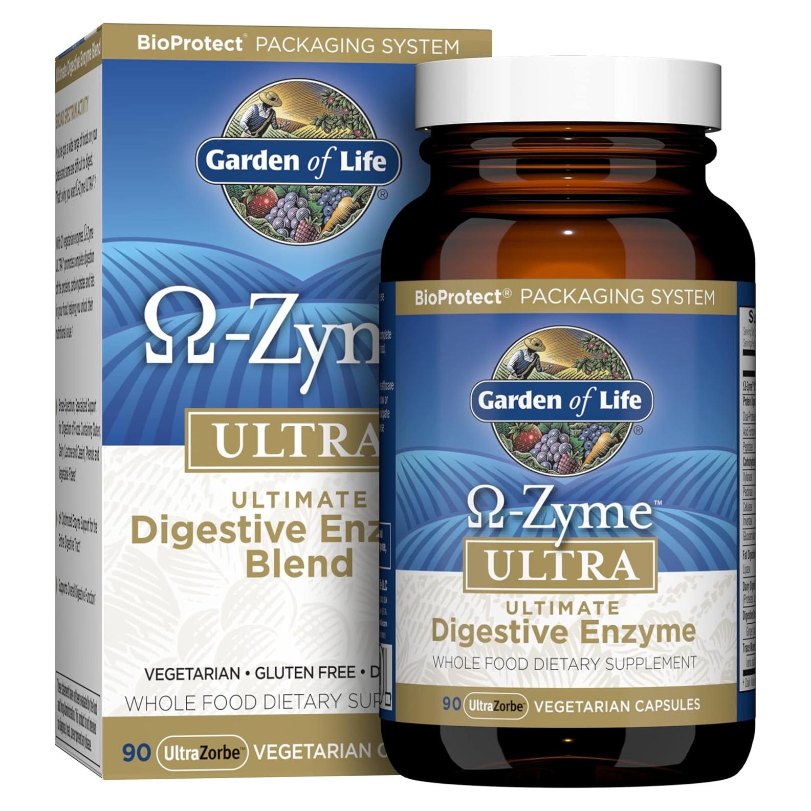 Omega-Zyme Ultra 21 Enzimas Digestivas Jardín de la Vida 90 Cápsulas