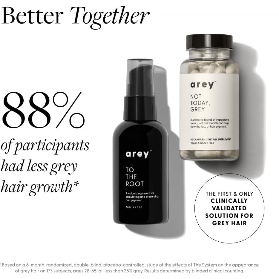 Suplemento Vegano Arey para Cabello Gris 60 Cápsulas