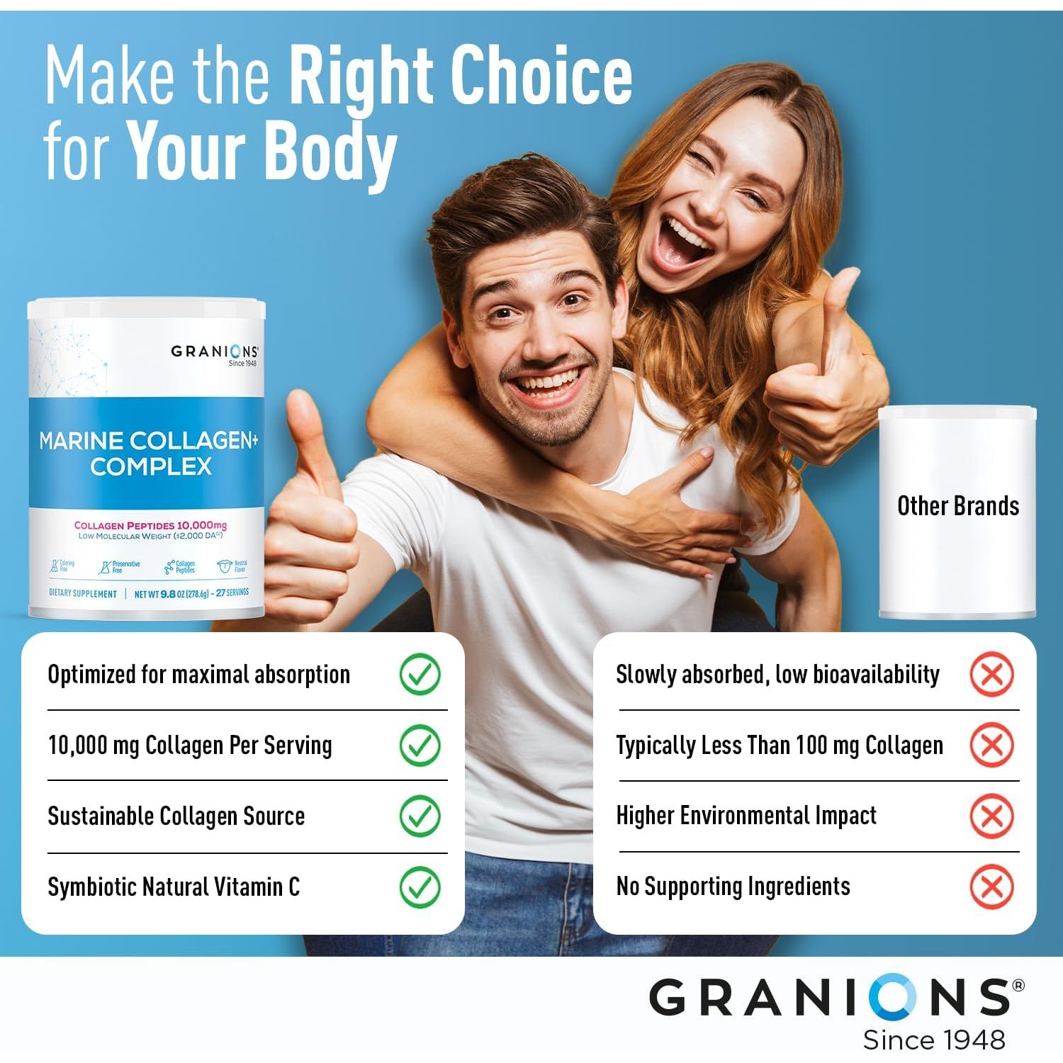 Suplemento de Colágeno Marino Granions 277g con Vitamina C