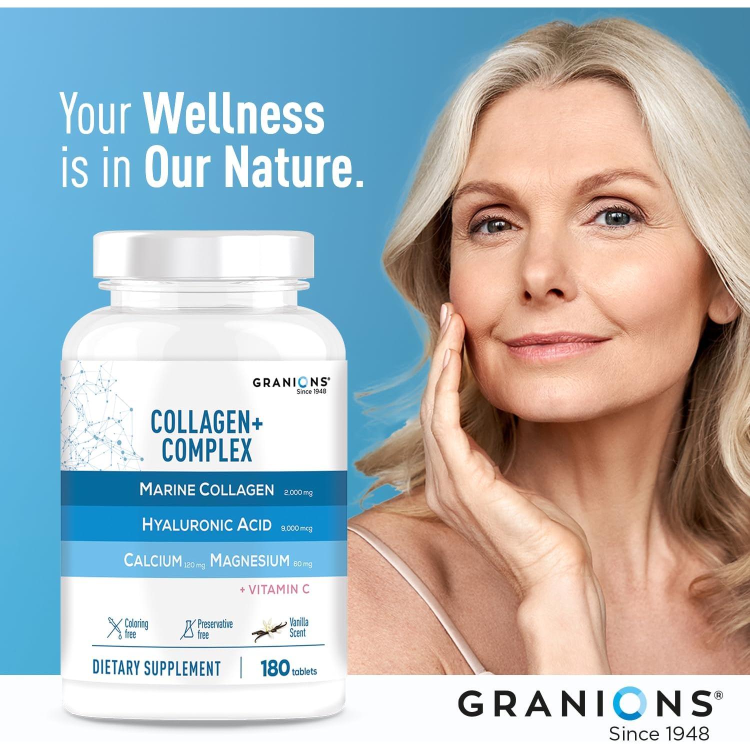 Píldoras de Colágeno Marino Granions 2000mg 180 Tabletas