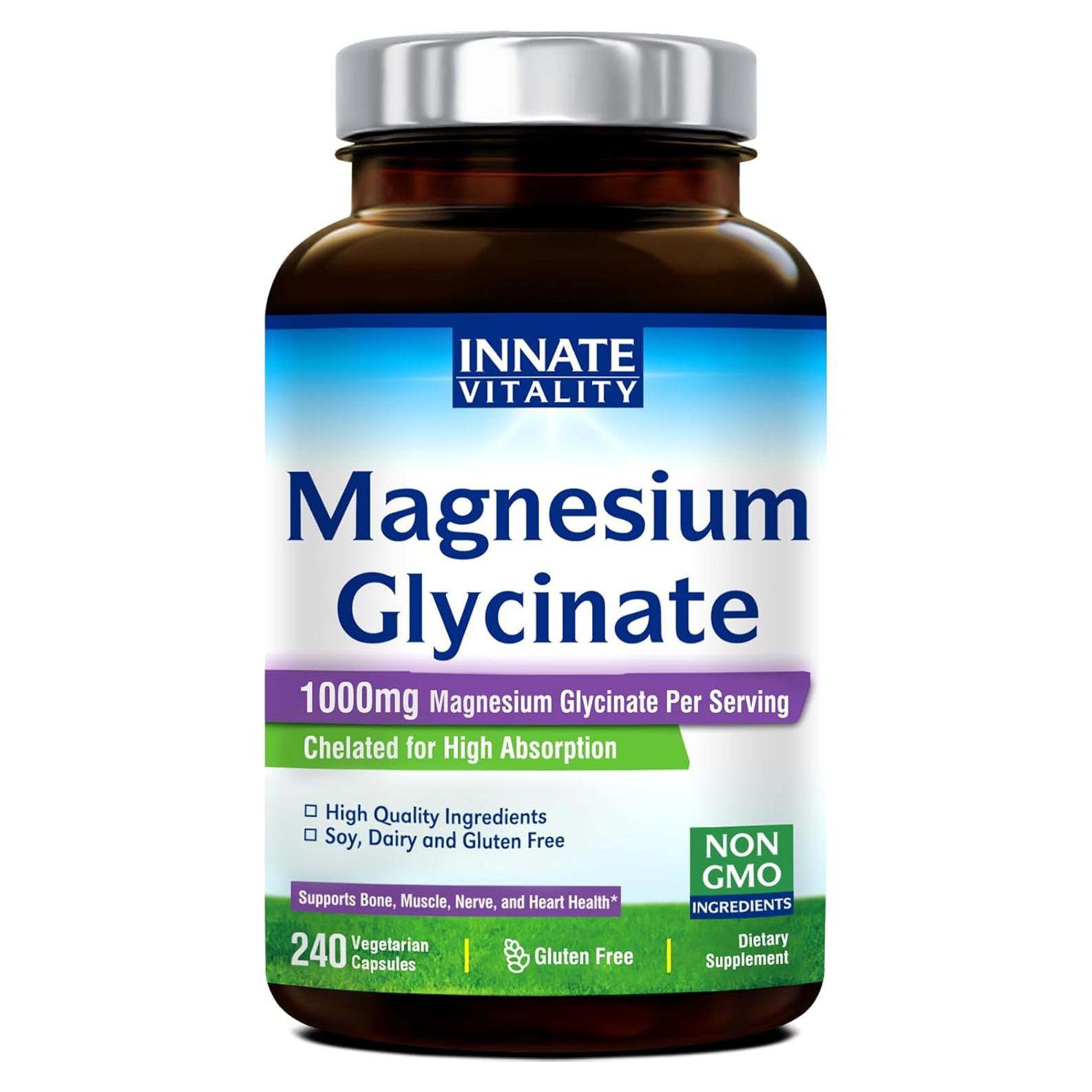 Glicinato de Magnesio Innate Vitality 1000mg 240 Cápsulas