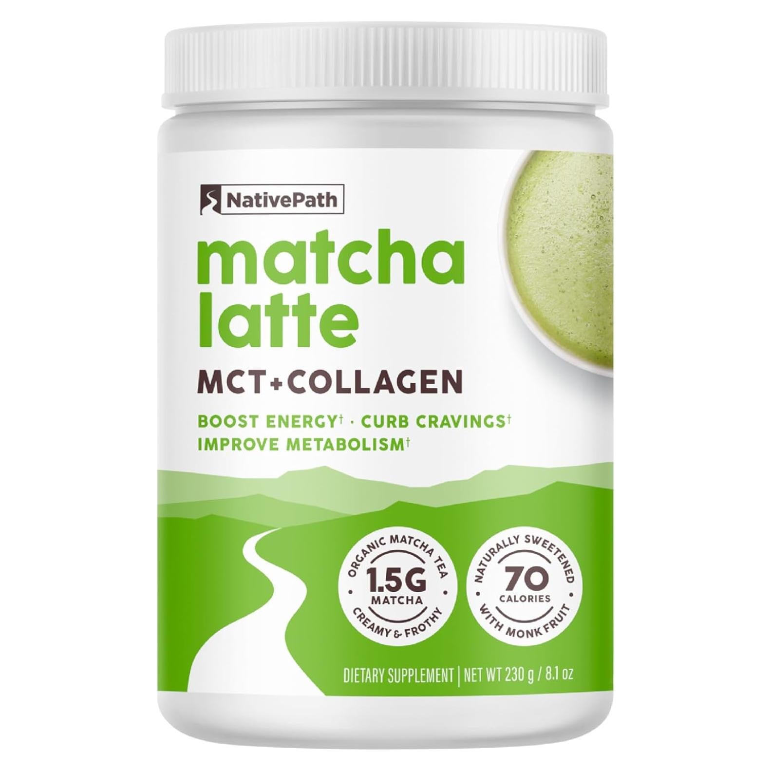 Colágeno Hidrolizado NativePath 230g - Tipo 1 y 3, Matcha Latte