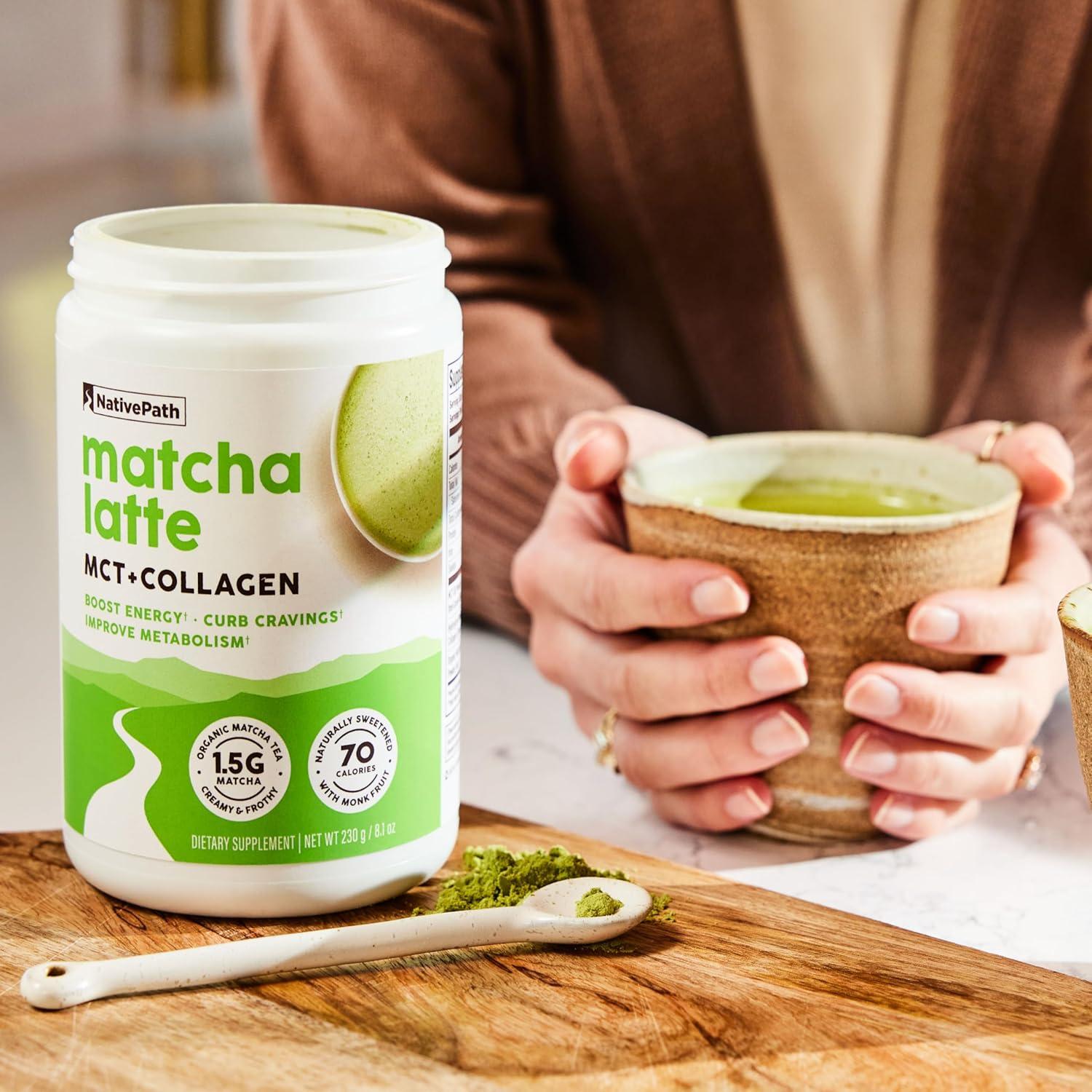 Colágeno Hidrolizado NativePath 230g - Tipo 1 y 3, Matcha Latte