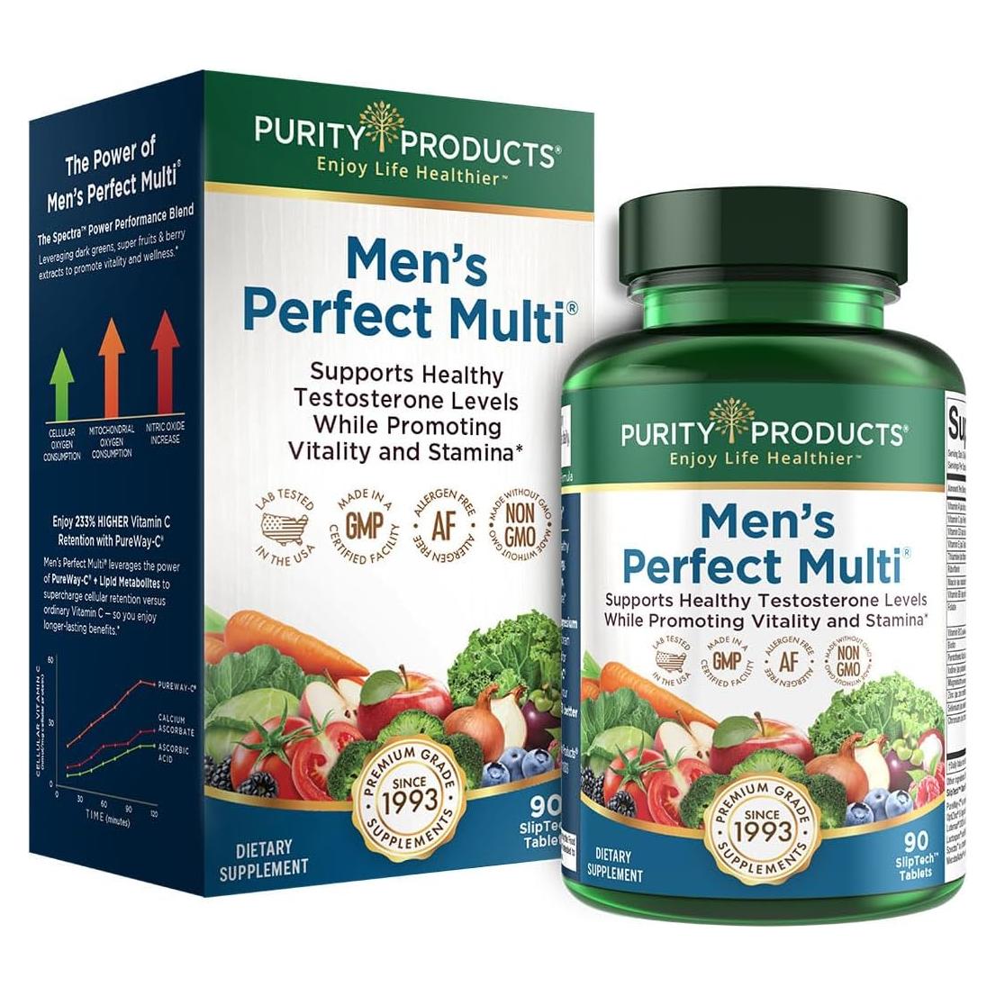Multivitamínico Perfecto para Hombres Purity Products 90 Tabletas