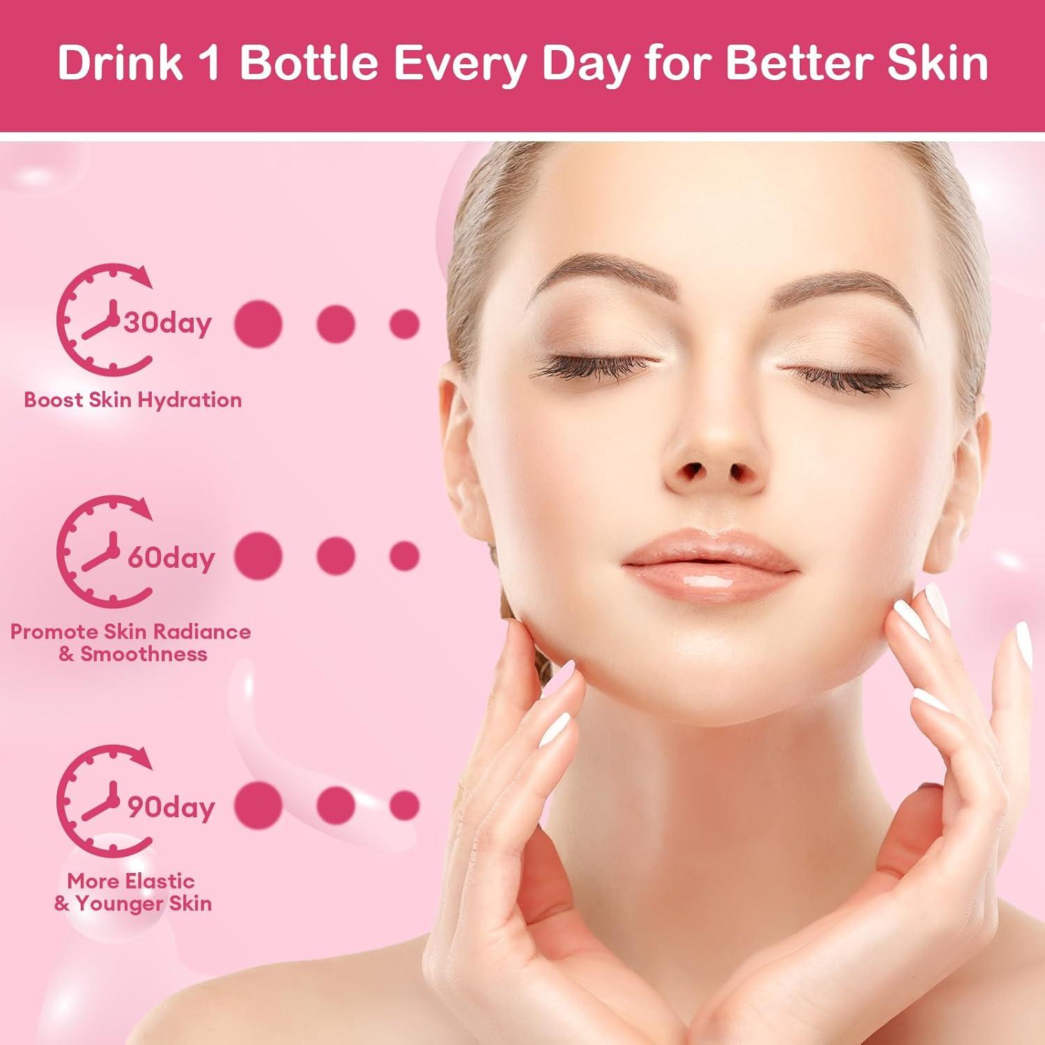 Suplemento de colágeno líquido BBEEAAUU 6000 mg 30 porciones manzana