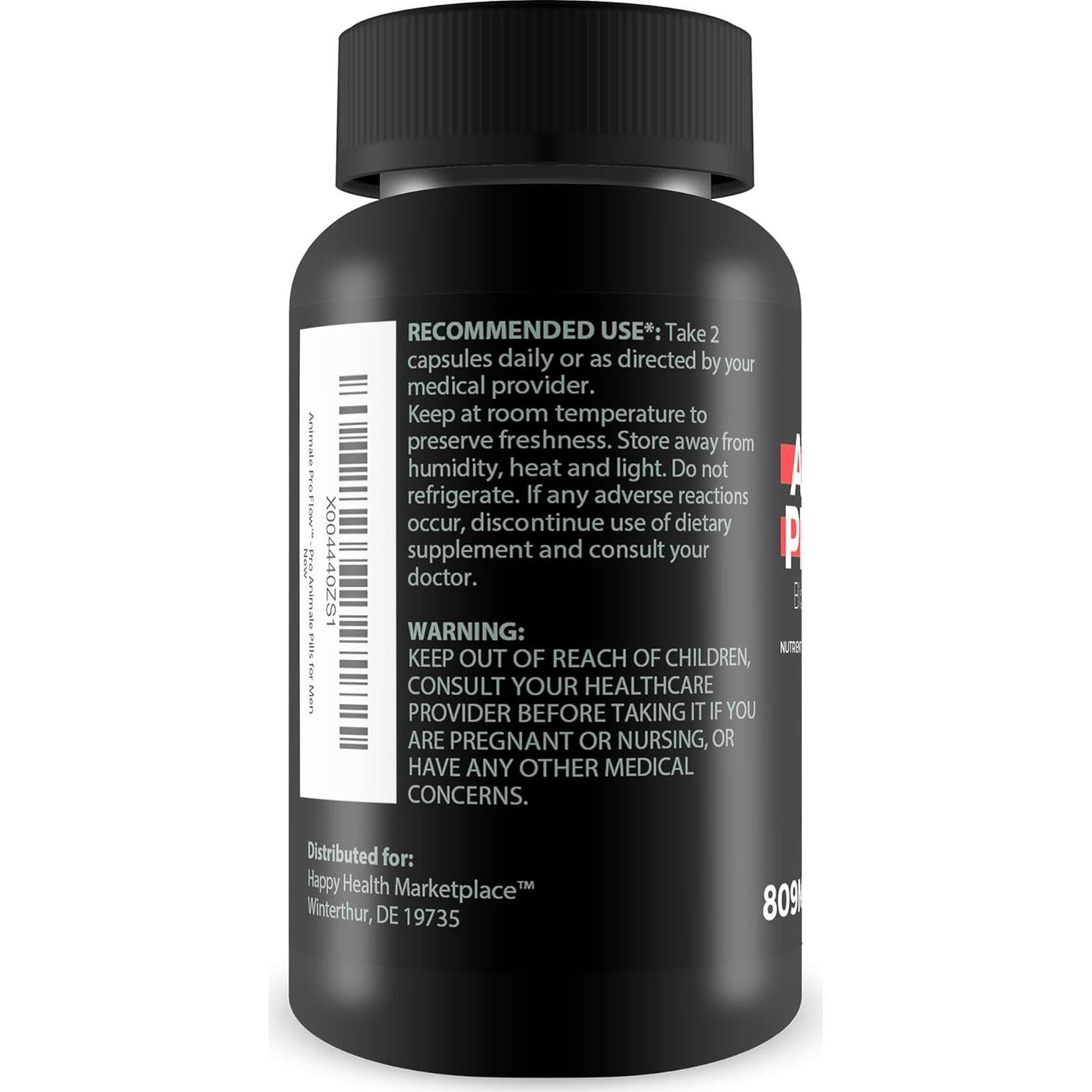 Suplemento Animale Pro Flow para Flujo Sanguíneo Masculino