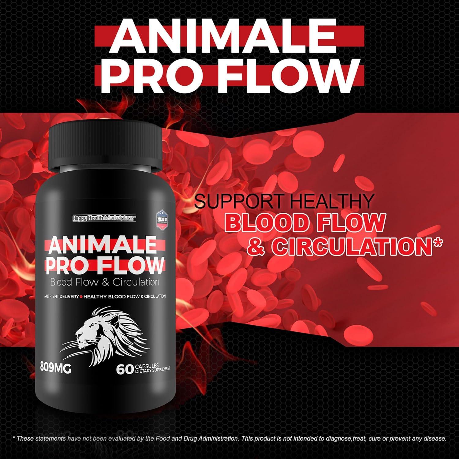 Suplemento Animale Pro Flow para Flujo Sanguíneo Masculino