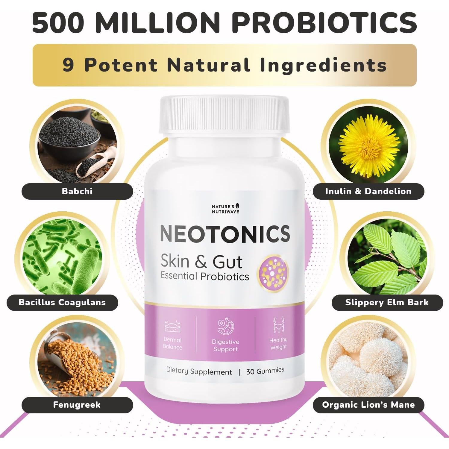 Gomitas Probioticas Neotonics 30 Unidades Sabor Manzana